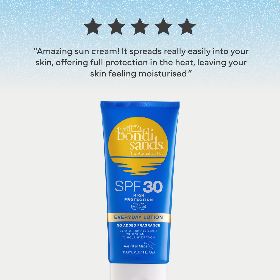 Bondi Sands Fragrance Free Sunscreen Lotion SPF 50+ | Non-Greasy Broad-Spectrum Formula Moisturises, Soothes, and Protects Skin, Water Resistant Up To 4 Hours + Cruelty Free | 150 mL/5.07 Oz