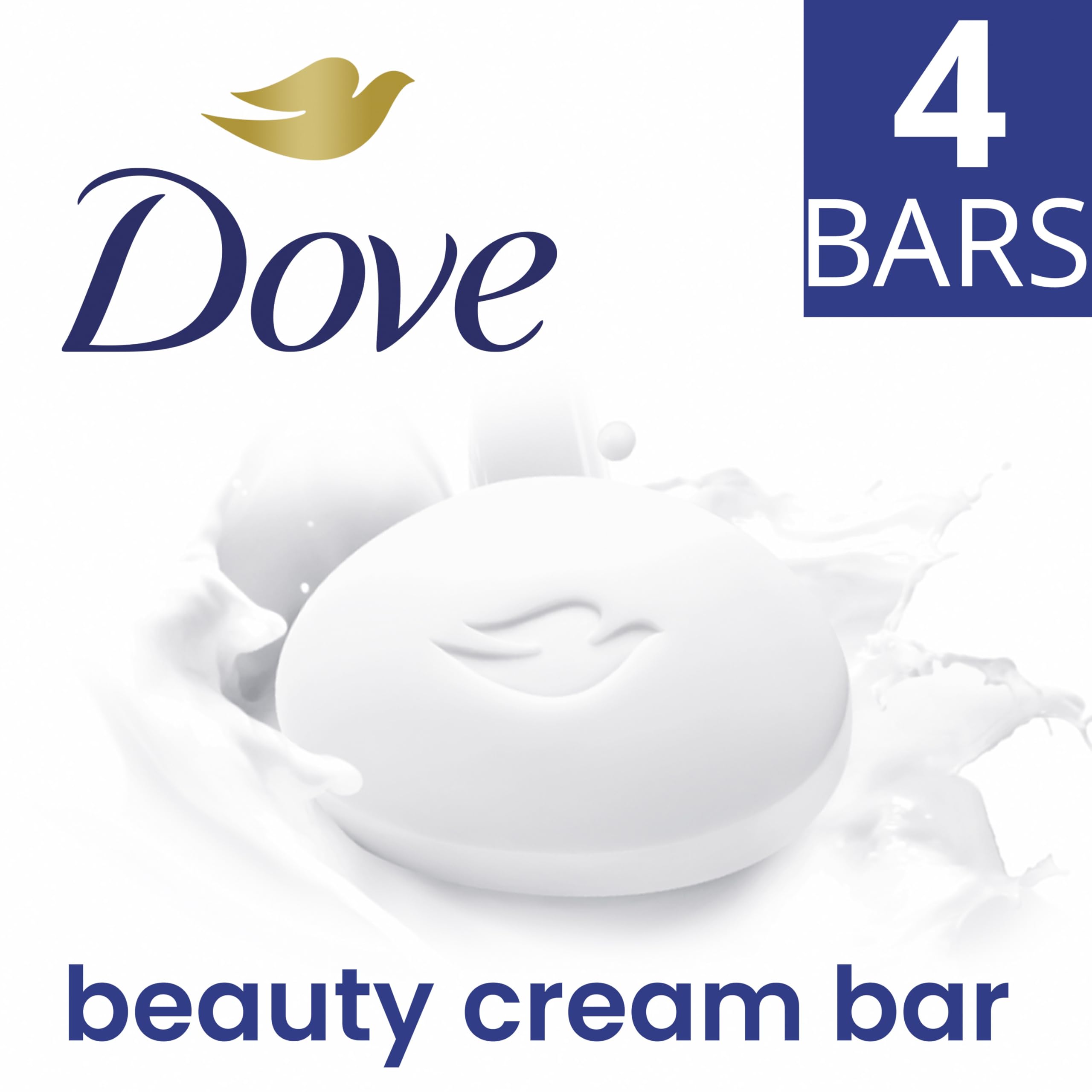 Dove Original Beauty Bar Soap with ¼ Moisturising Cream for Softer, Smoother, Healthier-Looking Skin 4x 90 g Halalzen