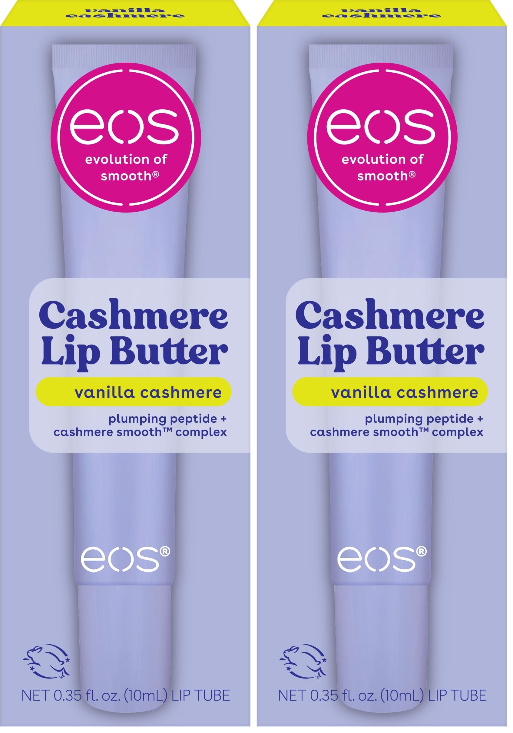 eos Cashmere Lip Butter – Vanilla Cashmere, Smoothing Lip Mask & Moisturizer with Plumping Peptides & Shea Butter, 0.35 fl oz Halalzen