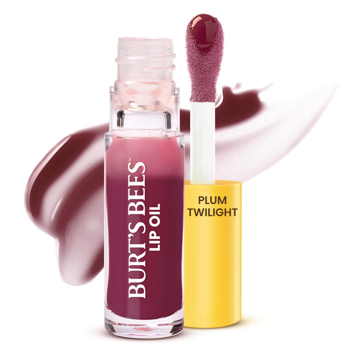 Burt's Bees Lip Oil Clear Day, Instant Hydration, Nourishes and Softens Lips, Tint Free, High Shine Finish, Responsibly Sourced Jojoba Oil, Non Sticky, Wand Applicator, 0.15 Ounce Halalzen