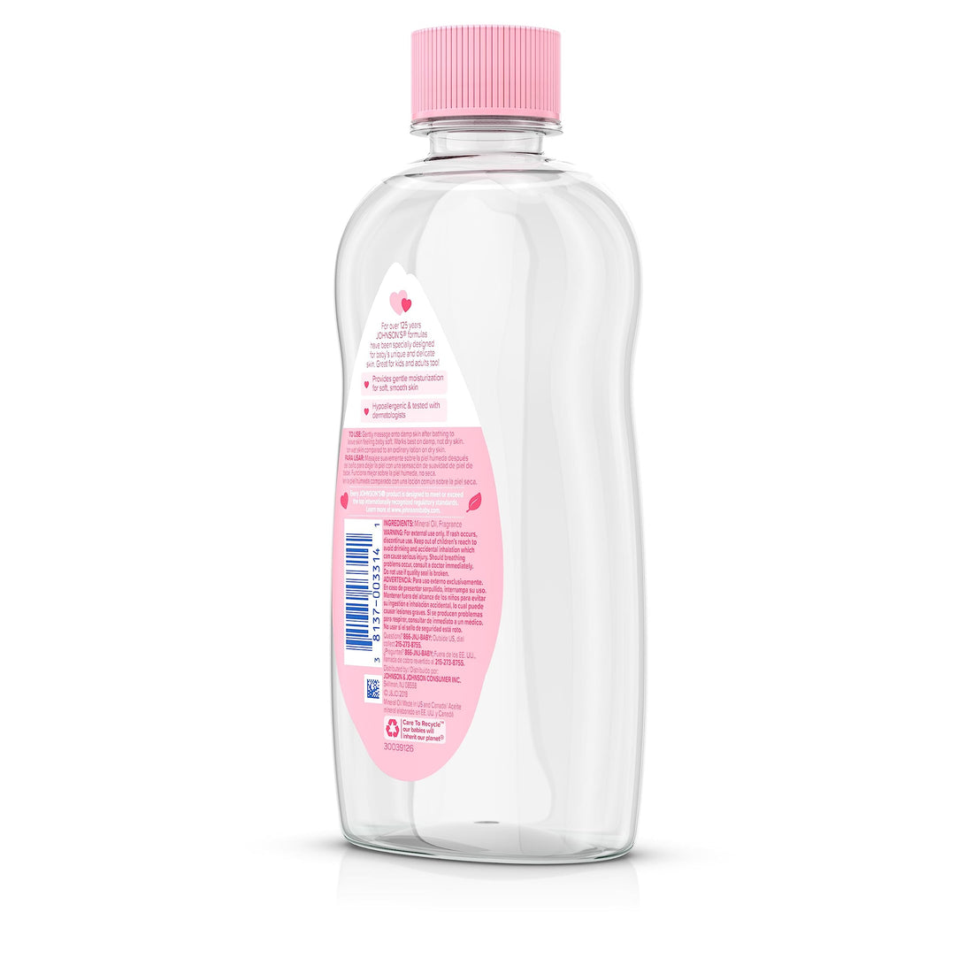Johnson's Baby Oil, Pure Mineral Oil to Prevent Moisture Loss for Newborn, Kids, & Adults, Gentle, Soothing Baby Massage Oil, Dry Skin Relief, Hypoallergenic, Original Scent, Baby Essentials, 3 fl. oz Halalzen