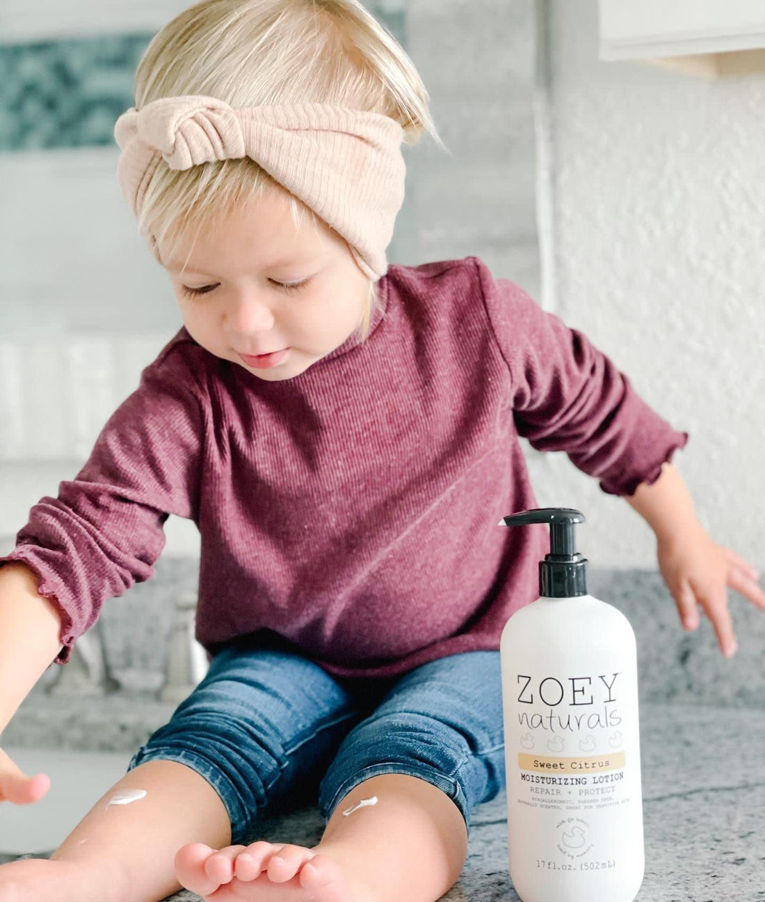 Zoey Naturals Sweet Citrus Baby Lotion - Enriched with Shea, Apricot Oil, Aloe & Avocado - Soothes & Moisturizes with Orange & Pomegranate - Gentle for Eczema Skin, Made in USA Halalzen