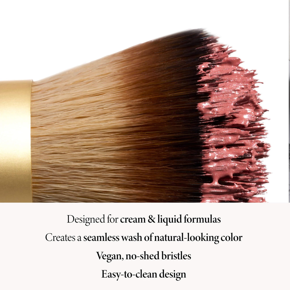 LAURA GELLER NEW YORK Retractable Black Kabuki Brush for Liquid, Cream and Powder Face Makeup With Aluminum Handle Halalzen