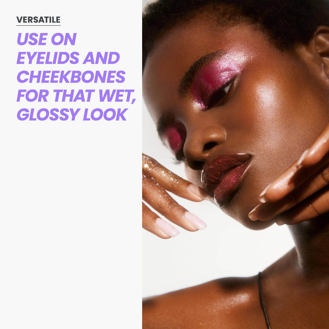 Wonderskin Wonder Blading Top Gloss - Lip Gloss, High Shine Finish, Blue Makeup For Lips (Silver Glitter)