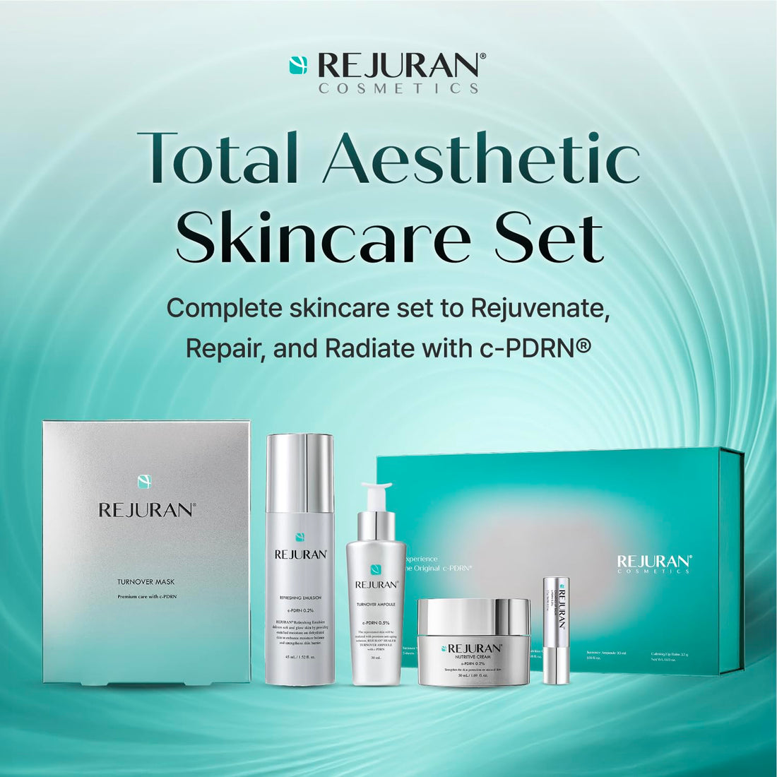 REJURAN® Dual Effect Ampoule, DOT DUAL c-PDRN® - Salmon DNA Face Serum for Deep Rejuvenation, Wrinkle Care, Firming, Skin Elasticity with Visible Anti-Aging Results. Korean Skincare (1.01 fl oz) Halalzen