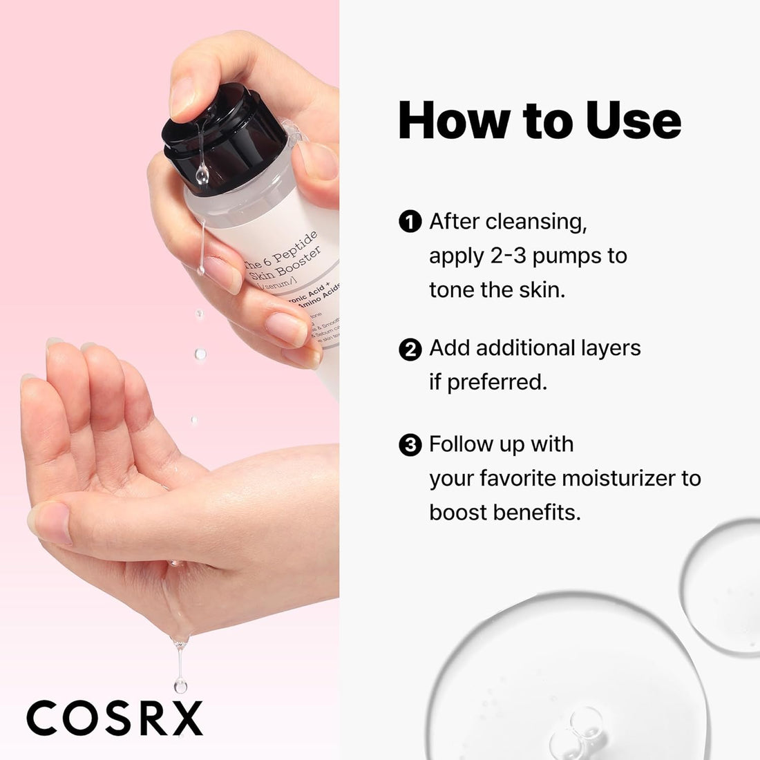 COSRX 6X Peptide Collagen Skin Booster Toner Serum for Dull & Uneven Skin, Preps Skin with Copper Peptides, GHK-Cu, Skin Renewal Boosting Facial Essence, Korean Skin Care, 5.07 oz, Mothers Day Gifts Halalzen