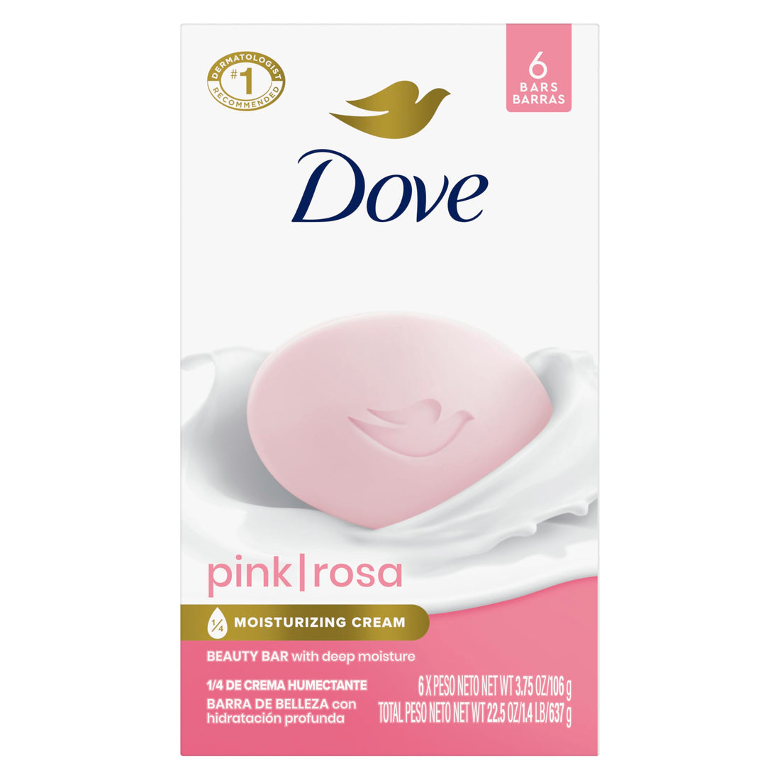 Dove Beauty Bar Soap Shea Butter, 8 Bars for Nourished, Radiant Skin, Enriches Skin 3.75 oz