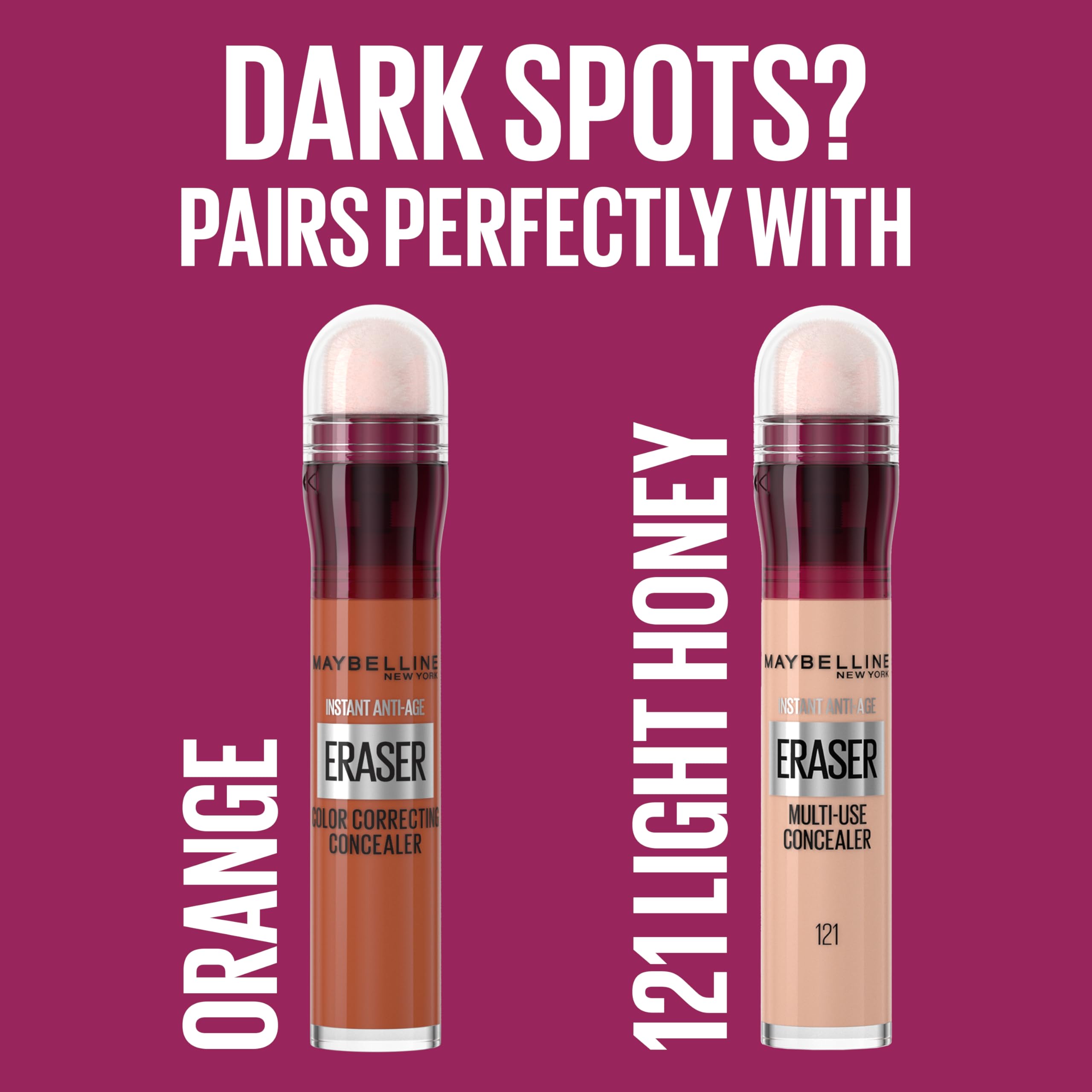 Maybelline Instant Anti-Age Eraser Eye Concealer for Face, Dark Circles, Blemish & Fine Lines Concealer, Full Coverage, Dermatologist Tested, Suitable for Sensitive Skin, Shade: 00 Ivory Halalzen