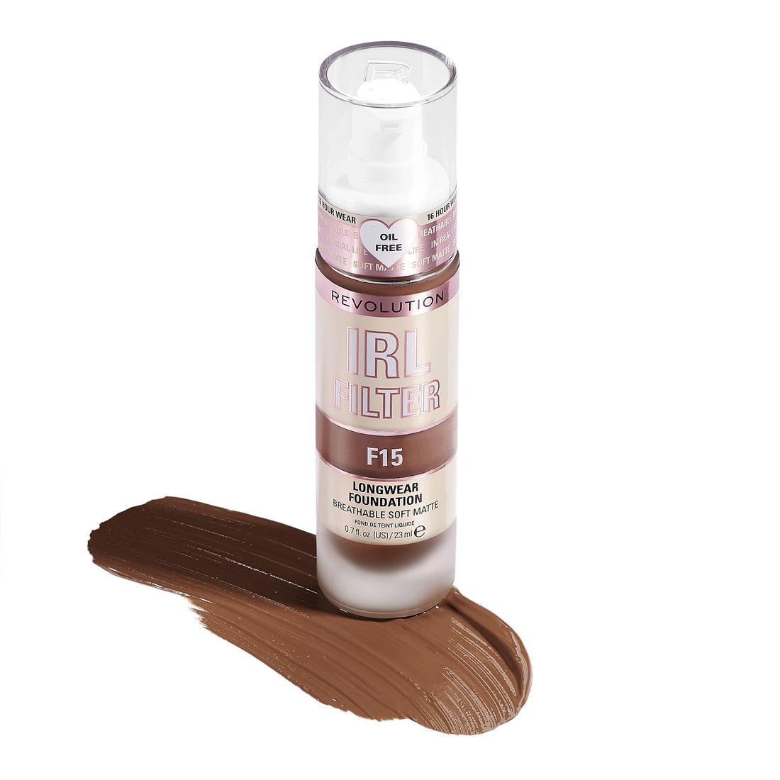 Makeup Revolution IRL Filter, Longwear Foundation, Medium to Full Coverage, Matte Finish, 16 Hour Wear, F5, Fair To Light Skin Tones, 23ml Halalzen