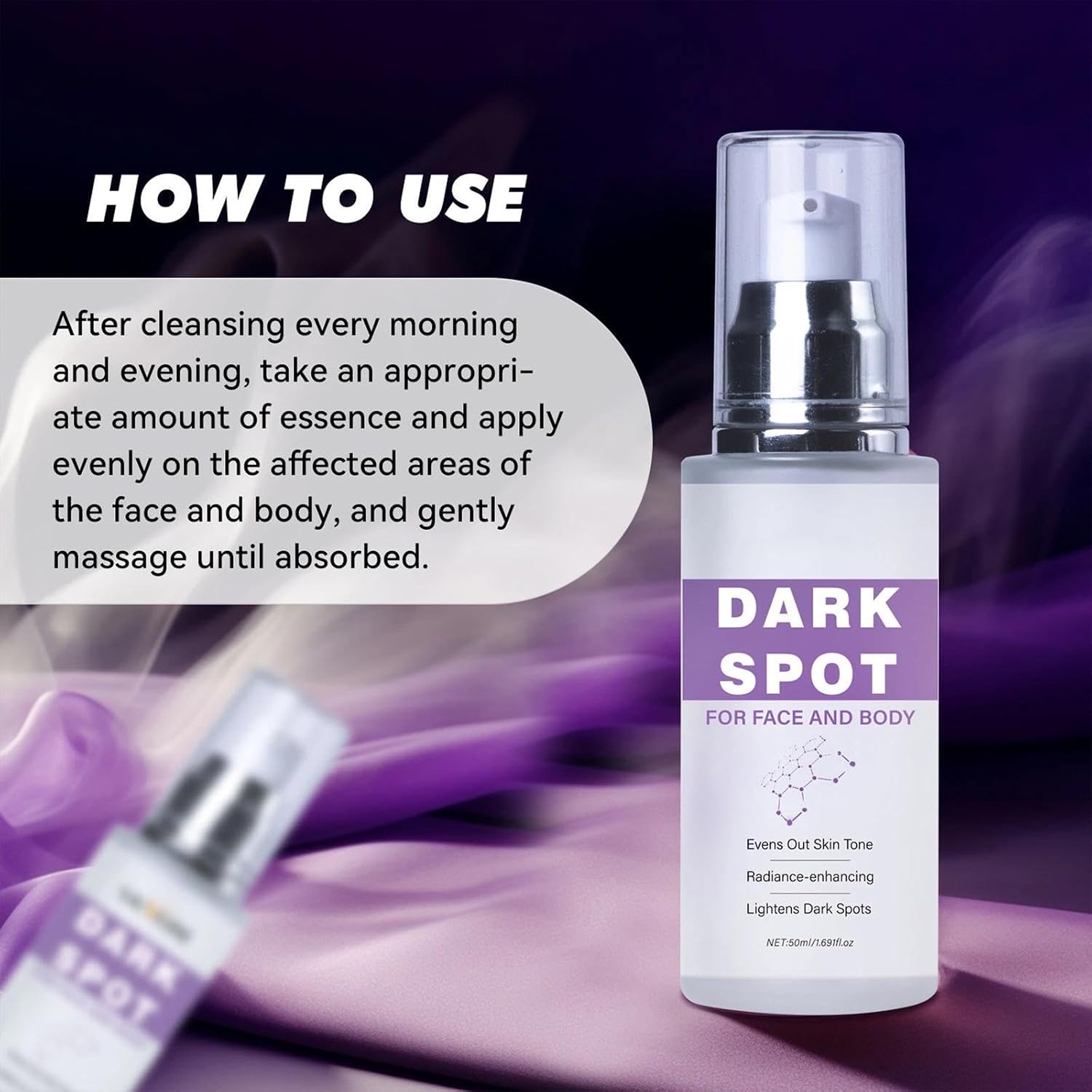 Dark Spot Corrector Cream for Face & Body, Age Spot Remover with Niacinamide & Hyaluronic Acid, Brightening Melasma Cream for Sun Spots & Hyperpigmentation, Evens Skin Tone, 50ml Halalzen