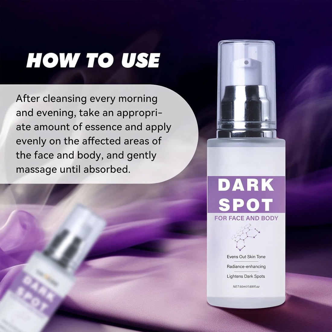 Dark Spot Corrector Cream for Face & Body, Age Spot Remover with Niacinamide & Hyaluronic Acid, Brightening Melasma Cream for Sun Spots & Hyperpigmentation, Evens Skin Tone, 50ml Halalzen