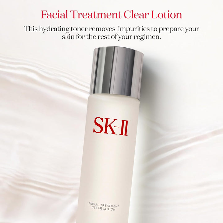 SK-II Facial Treatment Clear Lotion - Hydrating Face Toner with AHAs to Exfoliate & Visibly Improve Texture - Gentle Facial Toner Made with Salicylic & Lactic Acid for a More Even Skin Tone (5.4 oz)