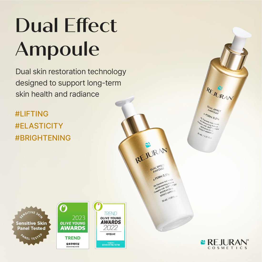 REJURAN® Dual Effect Ampoule, DOT DUAL c-PDRN® - Salmon DNA Face Serum for Deep Rejuvenation, Wrinkle Care, Firming, Skin Elasticity with Visible Anti-Aging Results. Korean Skincare (1.01 fl oz) Halalzen