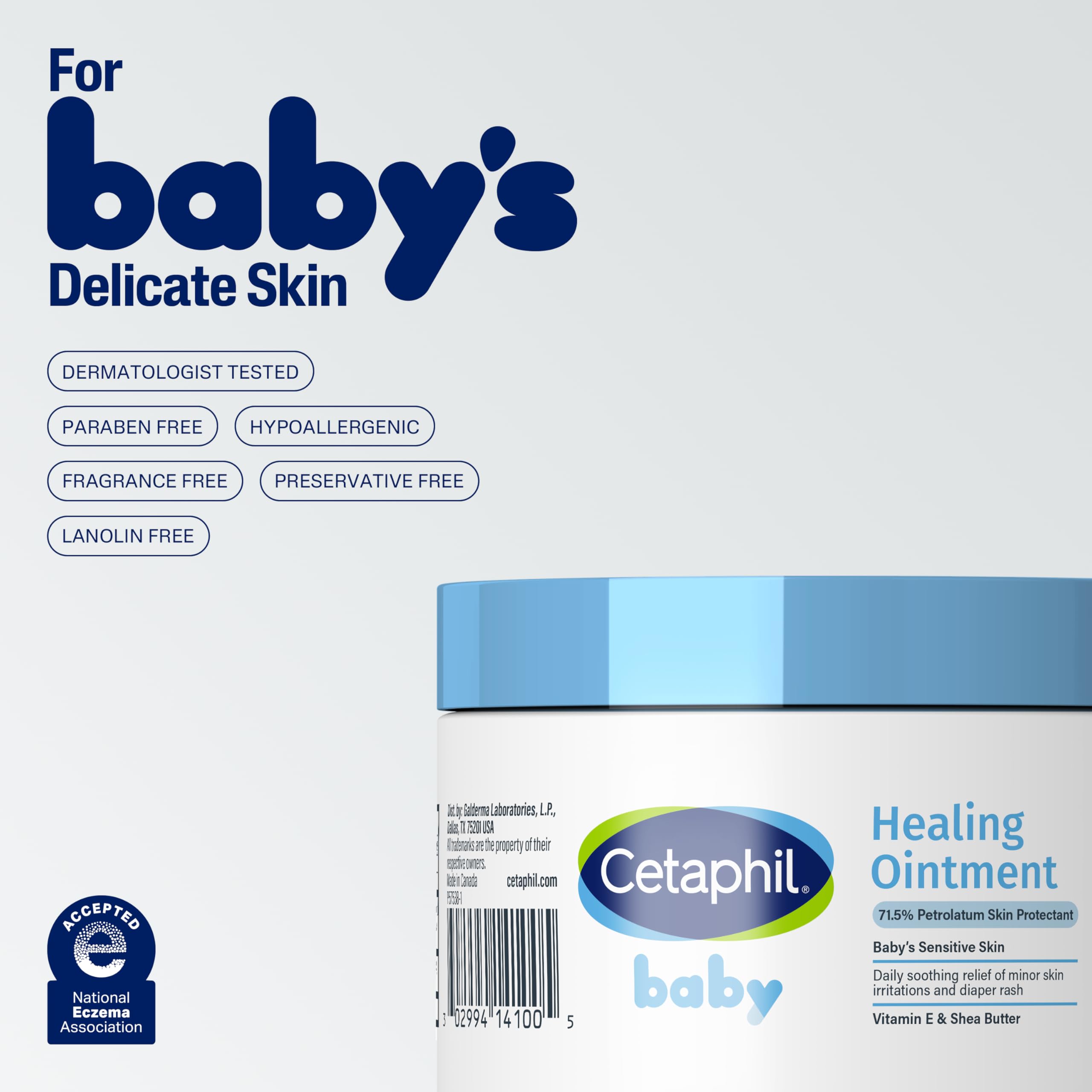 Cetaphil Baby Healing Ointment, Diaper Rash Ointment Soothes and Protects Baby's Irritated Skin, Skin Protectant For Dry Skin, 12oz Halalzen