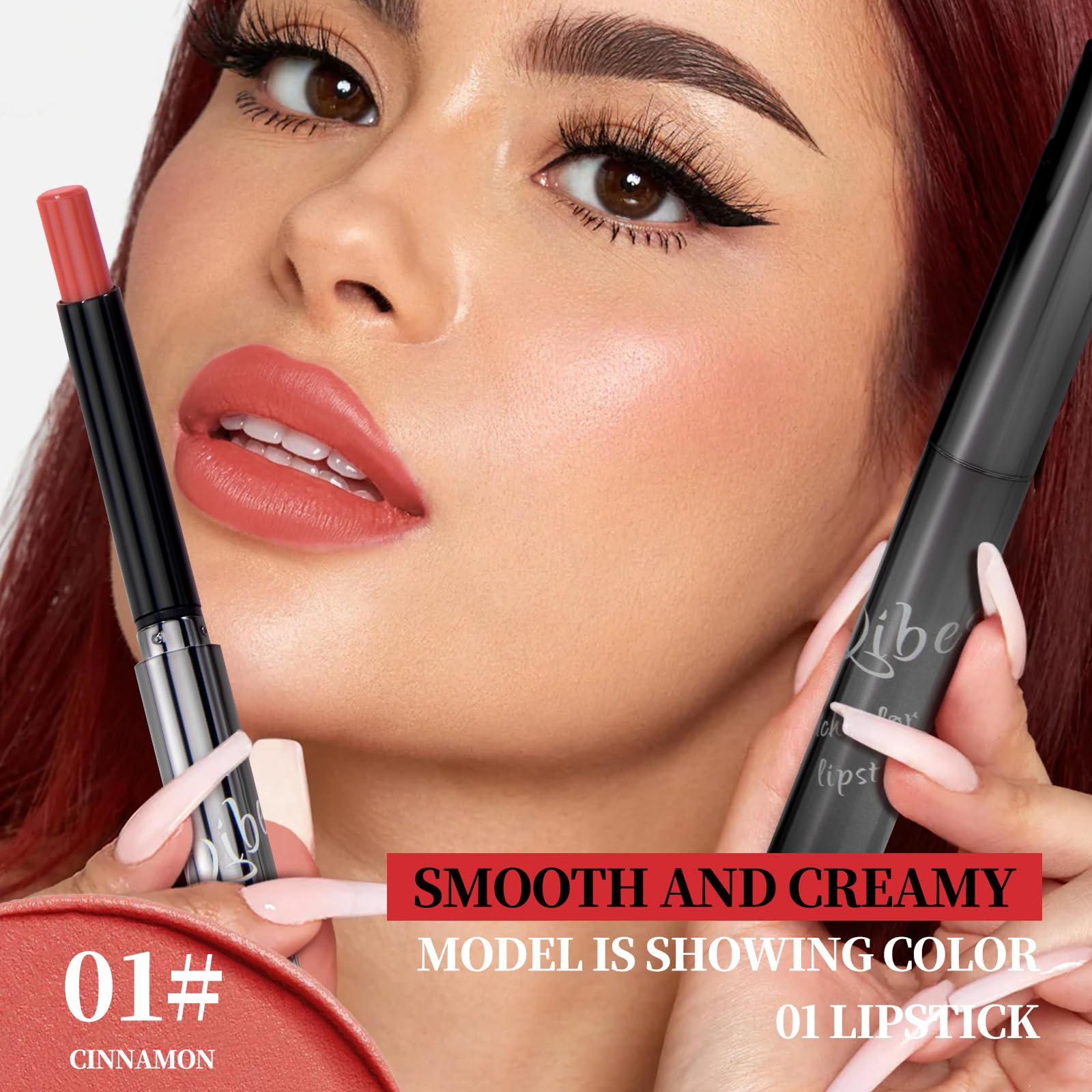 3PCS Matte Liquid Lipstick Lip Gloss & Liner Set - All-IN-One Lip Kit, Velvety Nude Color, Waterproof Make Up Set (# 03) Halalzen