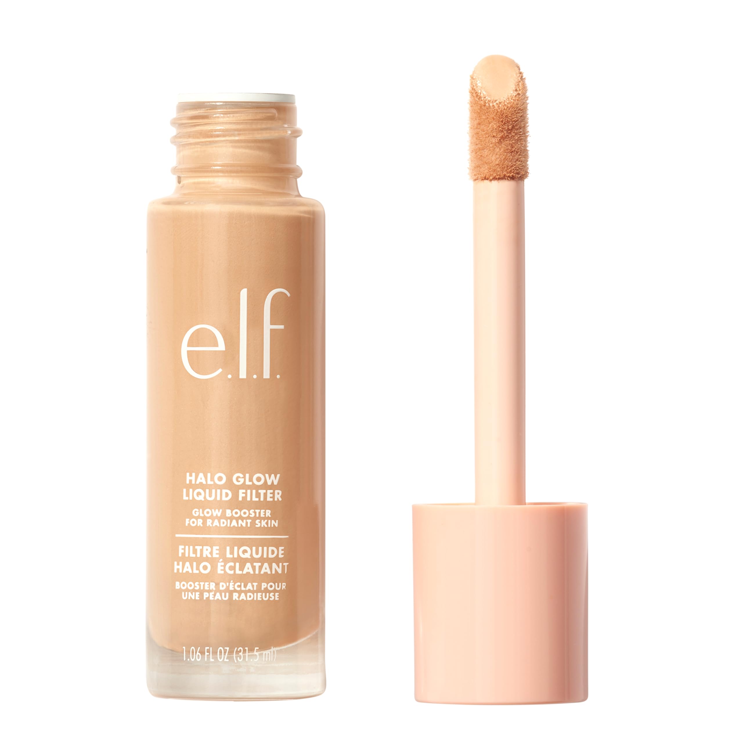 e.l.f. Halo Glow Liquid Filter, Complexion Booster For A Glowing, Soft-Focus Look, Infused With Hyaluronic Acid, Vegan & Cruelty-Free, 4 Medium Halalzen