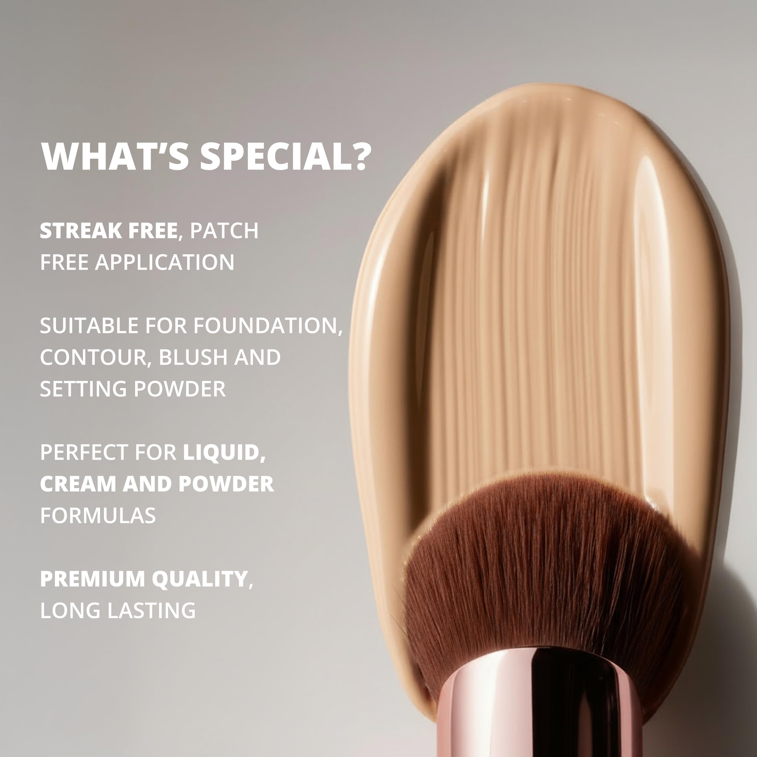 LAMORA Concealer Makeup Brush Under Eye - Angled Flat Top Kabuki Nose Contour Brush - Ideal for Concealing Blending Setting Buffing with Powder Liquid Cream Cosmetic - Small Makeup Foundation Brush Halalzen