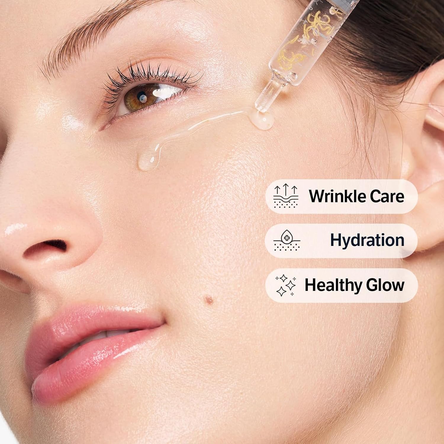 Silk Peptide Intensive Lifting Ampoule, Deep Collagen Peptide Intensive Ampoule, Korean Skincare Anti Aging Serum for Women, Instant Fine Lines Smoothing, Hydrating, Skin Tightening & Firming - 40ML