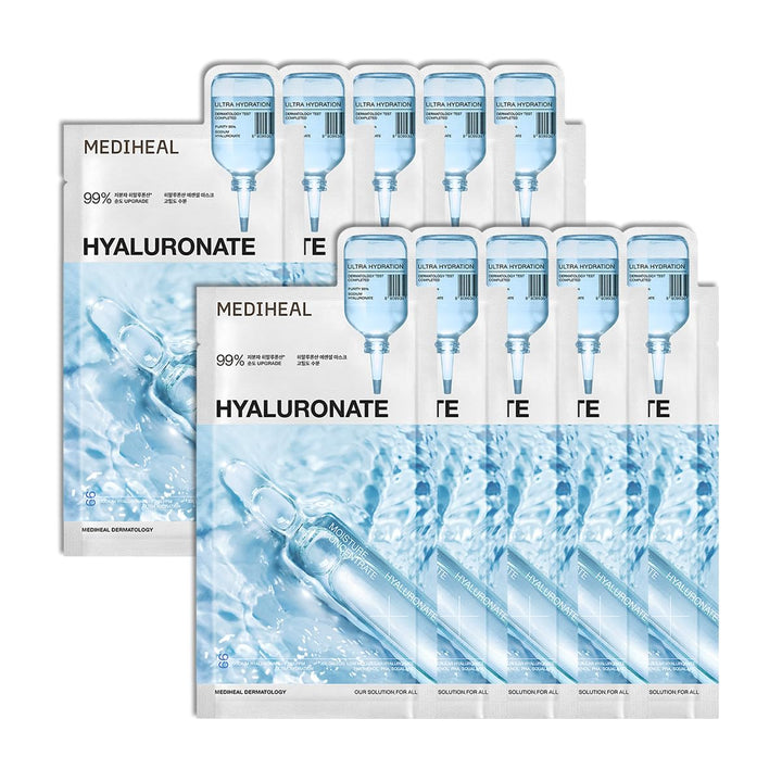 Mediheal Essential Face Mask [Skin Firming] 10 pcs. for Plumping Hydration, Glass Skin & Skin Nourishment - Travel Essentials, Korean Beauty Sheet Mask Halalzen
