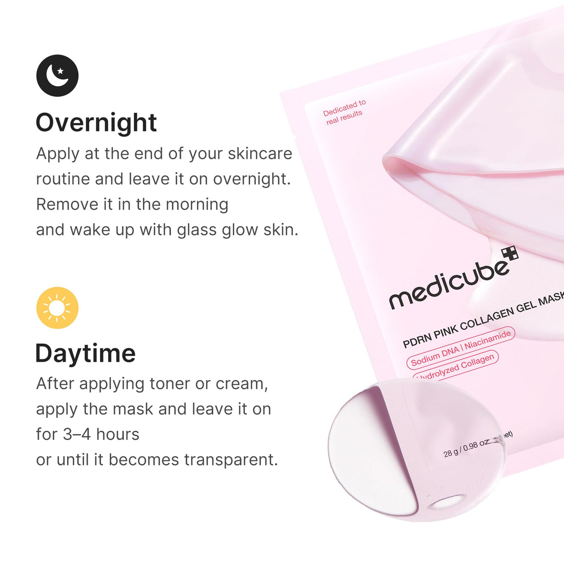 medicube Kojic Acid Turmeric Brightening Gold Jelly Gel Mask | Overnight Face Mask for Glass Glow Skin- Elasticity, Hydrating, Firming and Moisturizing | Korean Skincare, 28grams x 4ea