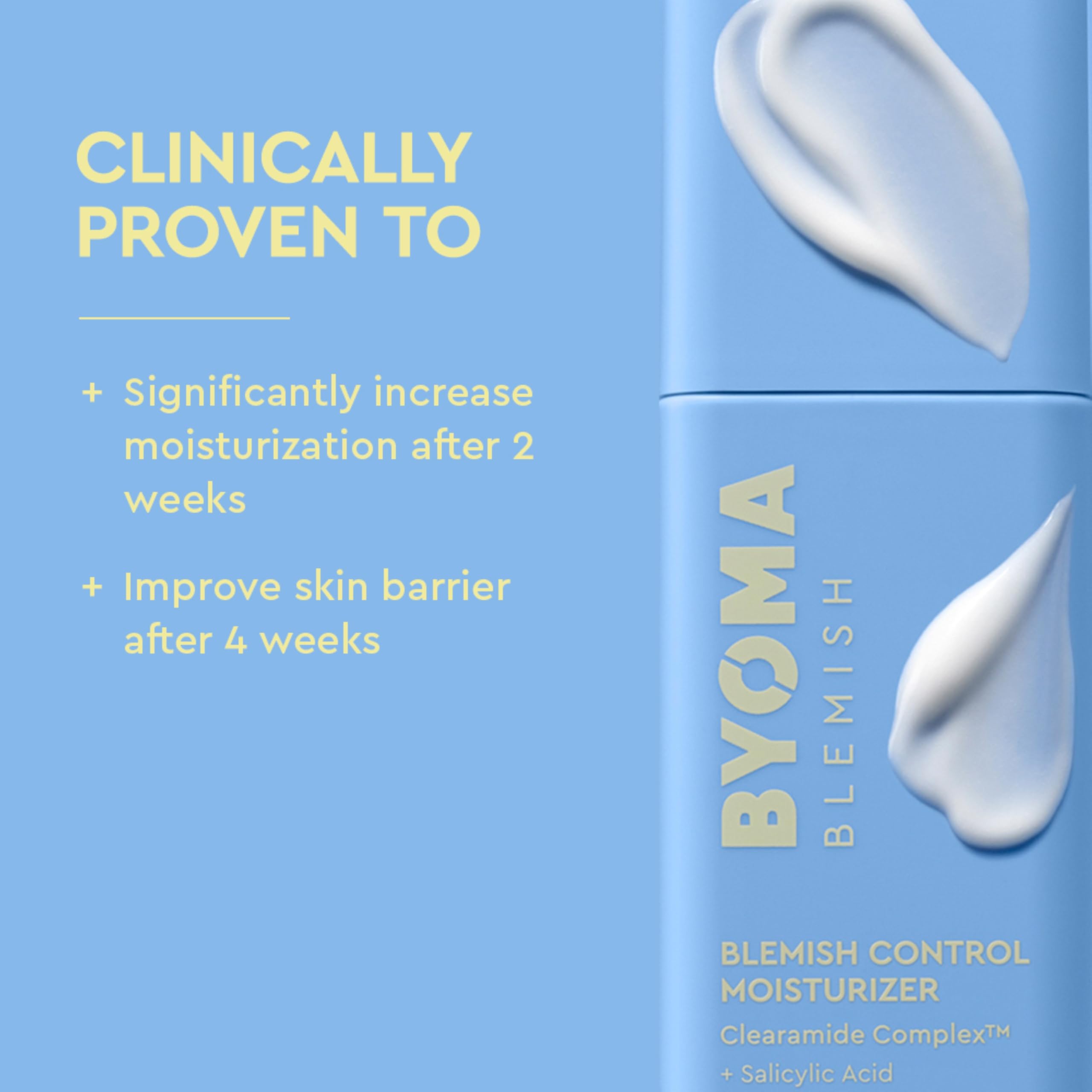 BYOMA Moisturising Gel Cream (50ml) Lightweight Oil Free Daily Moisturiser with Barrier Repair, Niacinamide and Green Tea, for All Skin Types - Alcohol Free, Vegan
