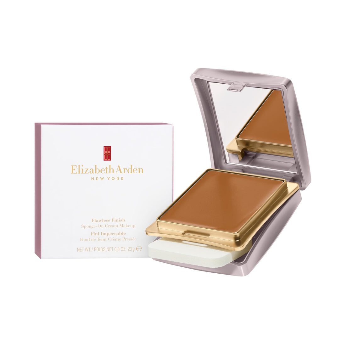 Elizabeth Arden Flawless Finish Sponge-On Cream Foundation Makeup, Medium-to-Full Coverage, Includes Compact & Applicator, 0.8oz Halalzen