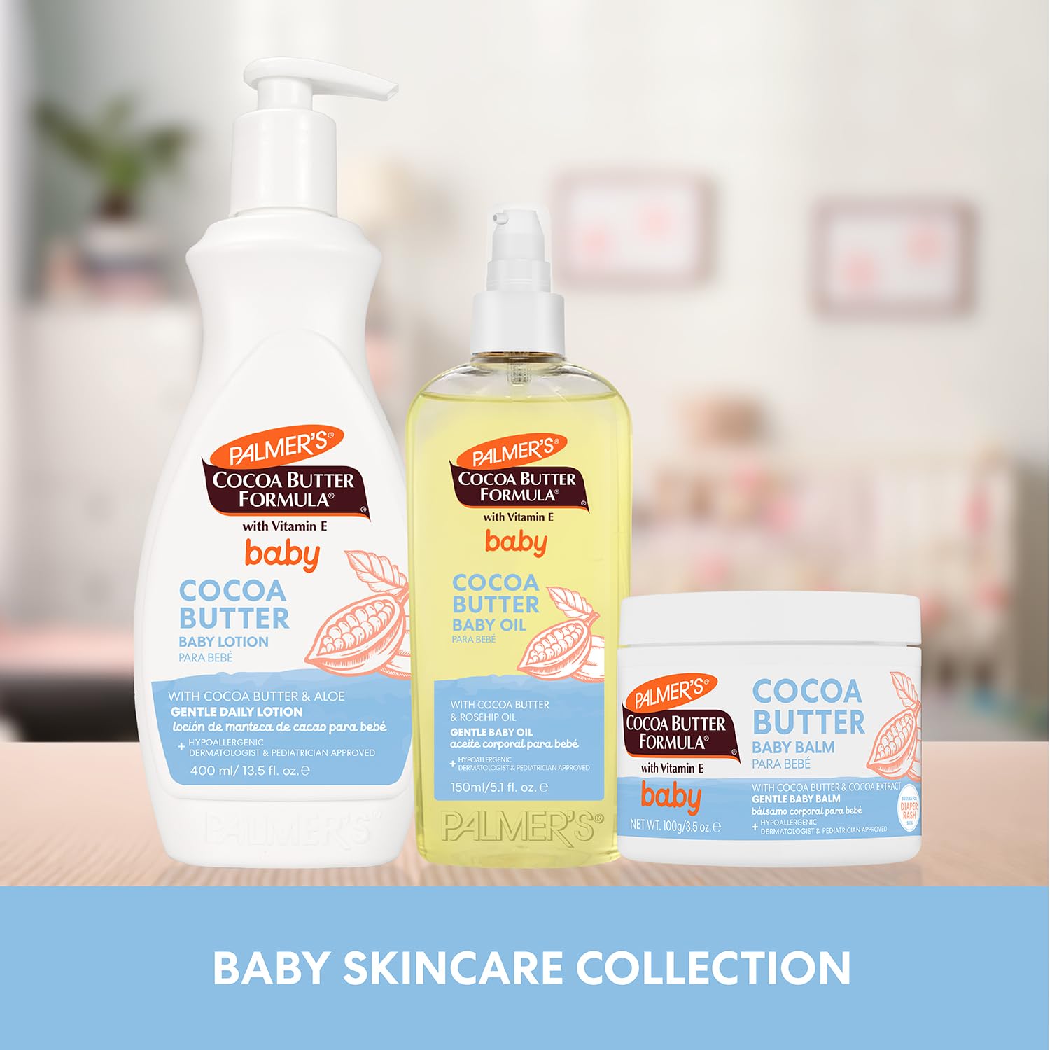Palmer's Cocoa Butter Formula Gentle Baby Oil, 5.1 fl oz, Nourishing for Delicate Skin, Vitamin E Baby Essentials Halalzen