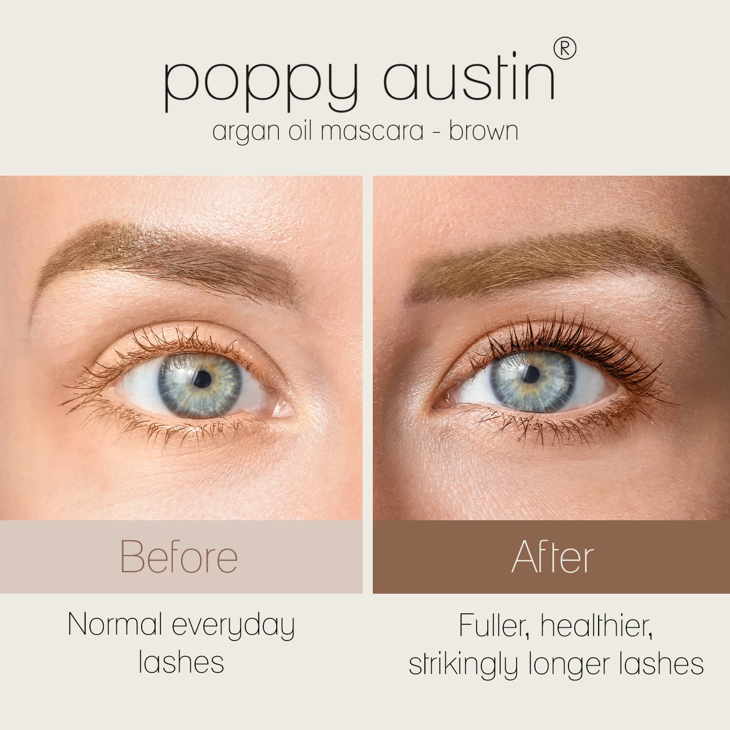 Poppy Austin - Vegan Mascara Black Volume And Length Waterproof - Gentle, Hypoallergenic Volumising Mascara, Organic & Cruelty Free All Natural Organic For Sensitive Eyes (9 Gram) Halalzen