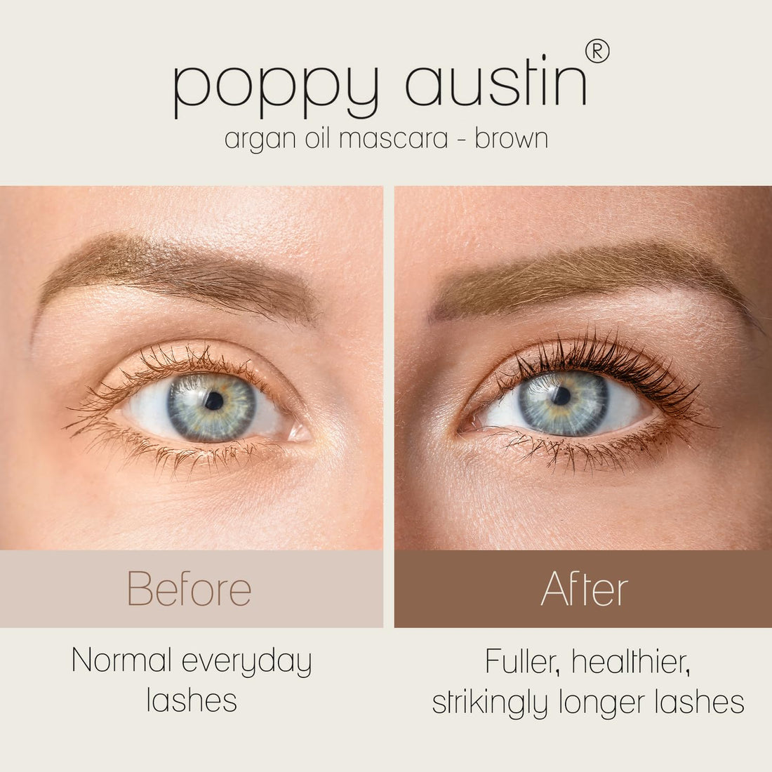 Poppy Austin - Vegan Mascara Black Volume And Length Waterproof - Gentle, Hypoallergenic Volumising Mascara, Organic & Cruelty Free All Natural Organic For Sensitive Eyes (9 Gram) Halalzen