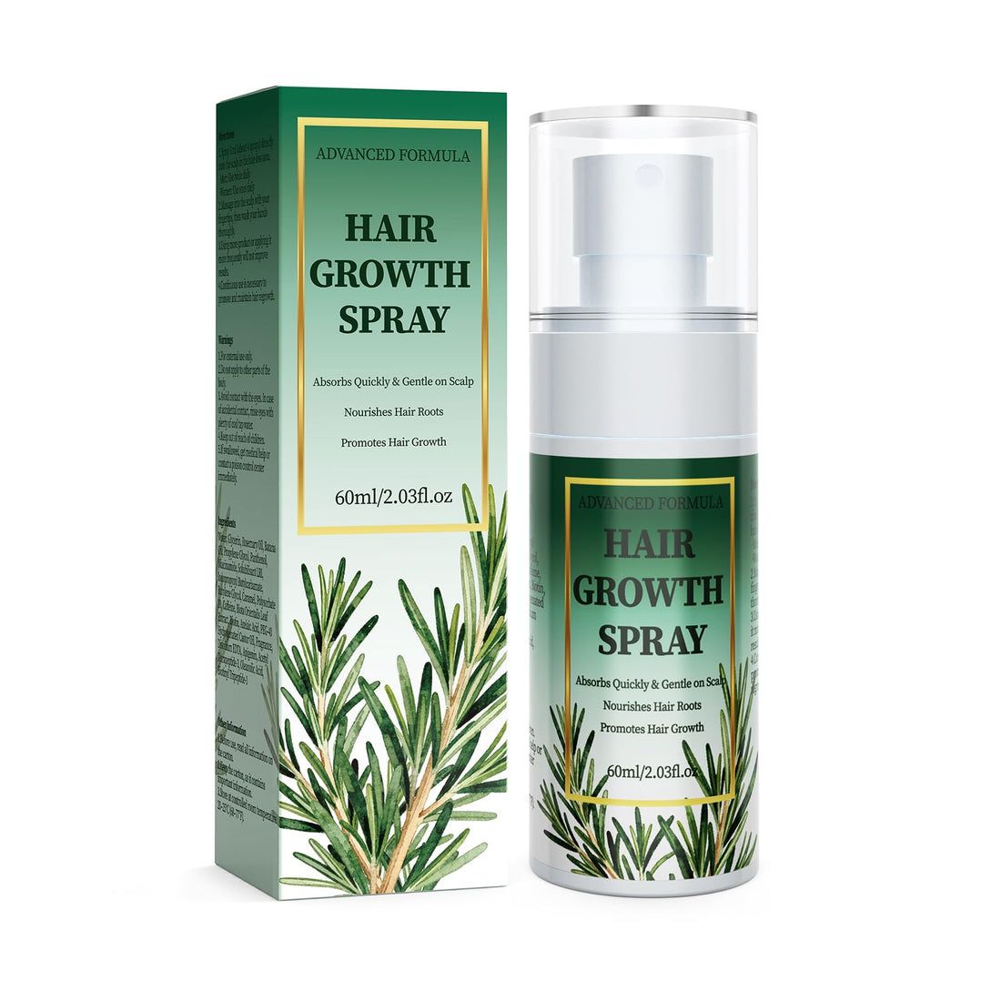 Hair Growth Serum with Rosemary Oil & Batana Oil for Women & Men 60ml | Support for Hair Loss | Strengthening Care for Thinning Hair | Supports Hair Growth | Fast Absorbing | Hair & Beard Care