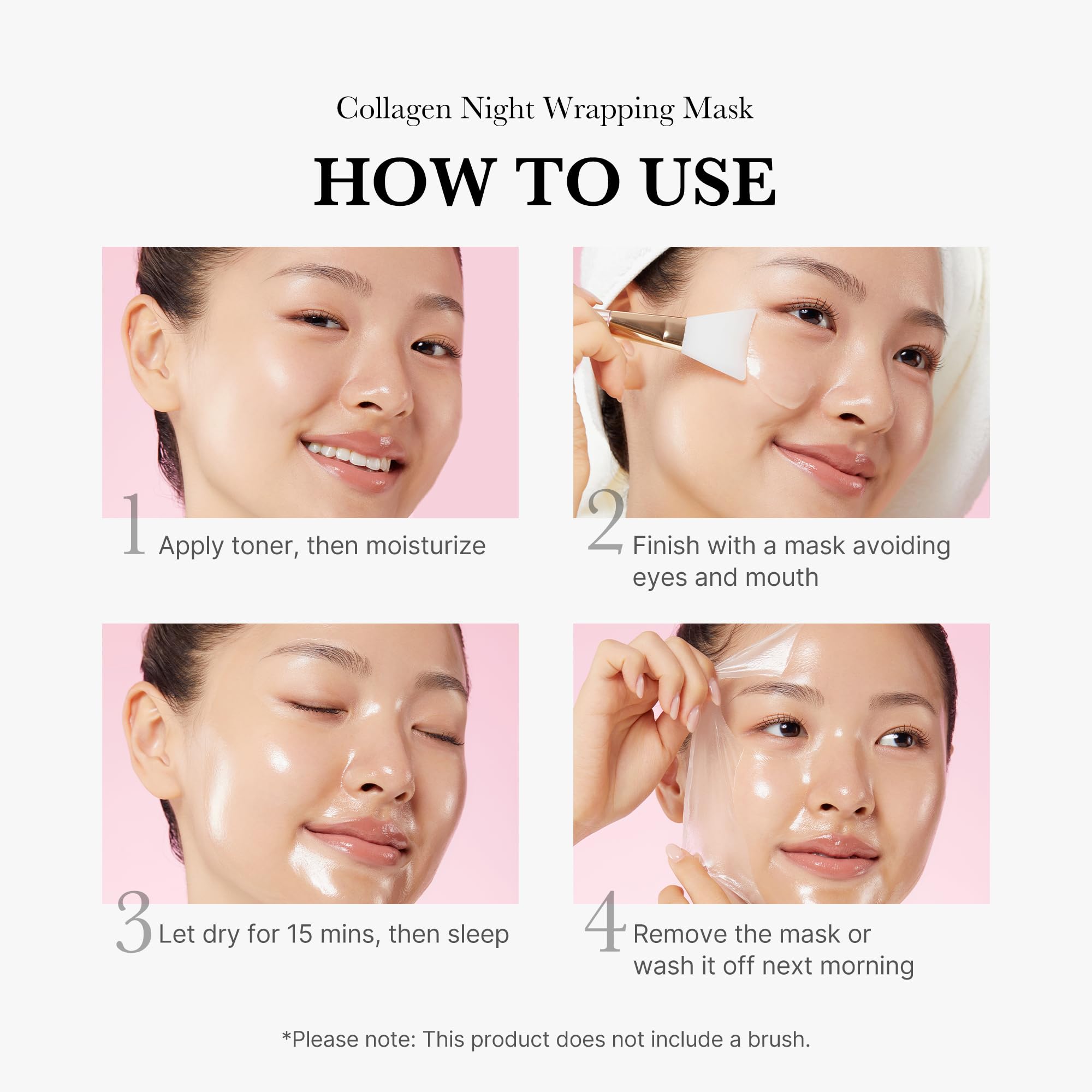 medicube Wrapping Mask Collagen Overnight Peel Off Facial Mask | Elasticity & Hydration Care For Firmer-Looking, Radiant Skin | Hydrolyzed Collagen For Glowing Skin | Korean Skin Care, 2.53 fl.oz