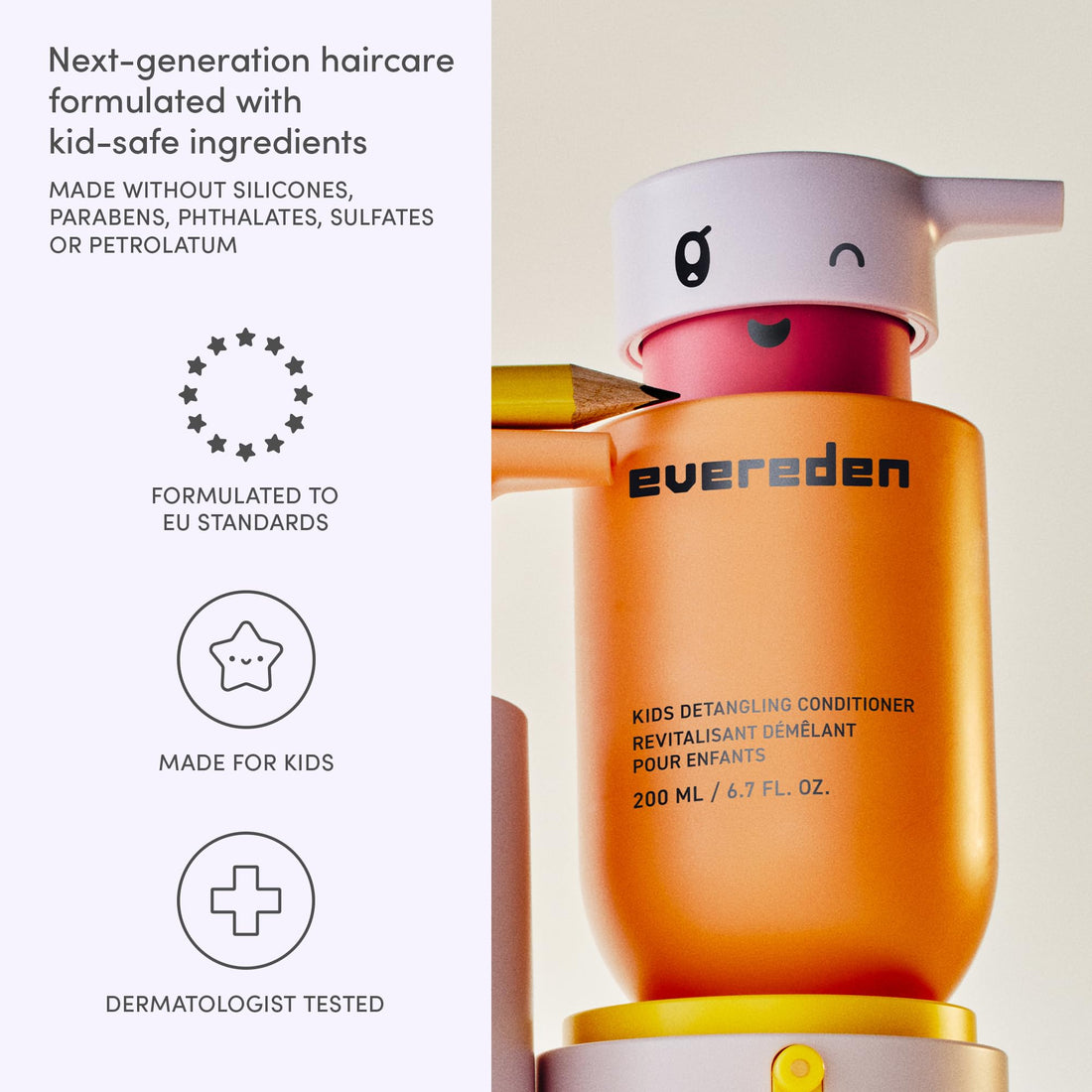 Evereden Kids Conditioner Detangler, 6.7 fl oz. | Children's Haircare | Non-toxic Conditioning for Silky Smooth Hair Halalzen