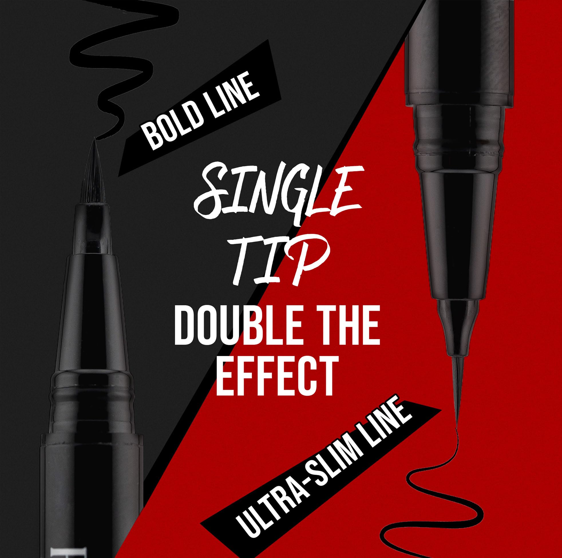 Liquid Precision Eyeliner Pen, Waterproof & Smudge-Proof, Long-Lasting Black Eye Liner, Fine & Bold Lines, 0.5g Halalzen