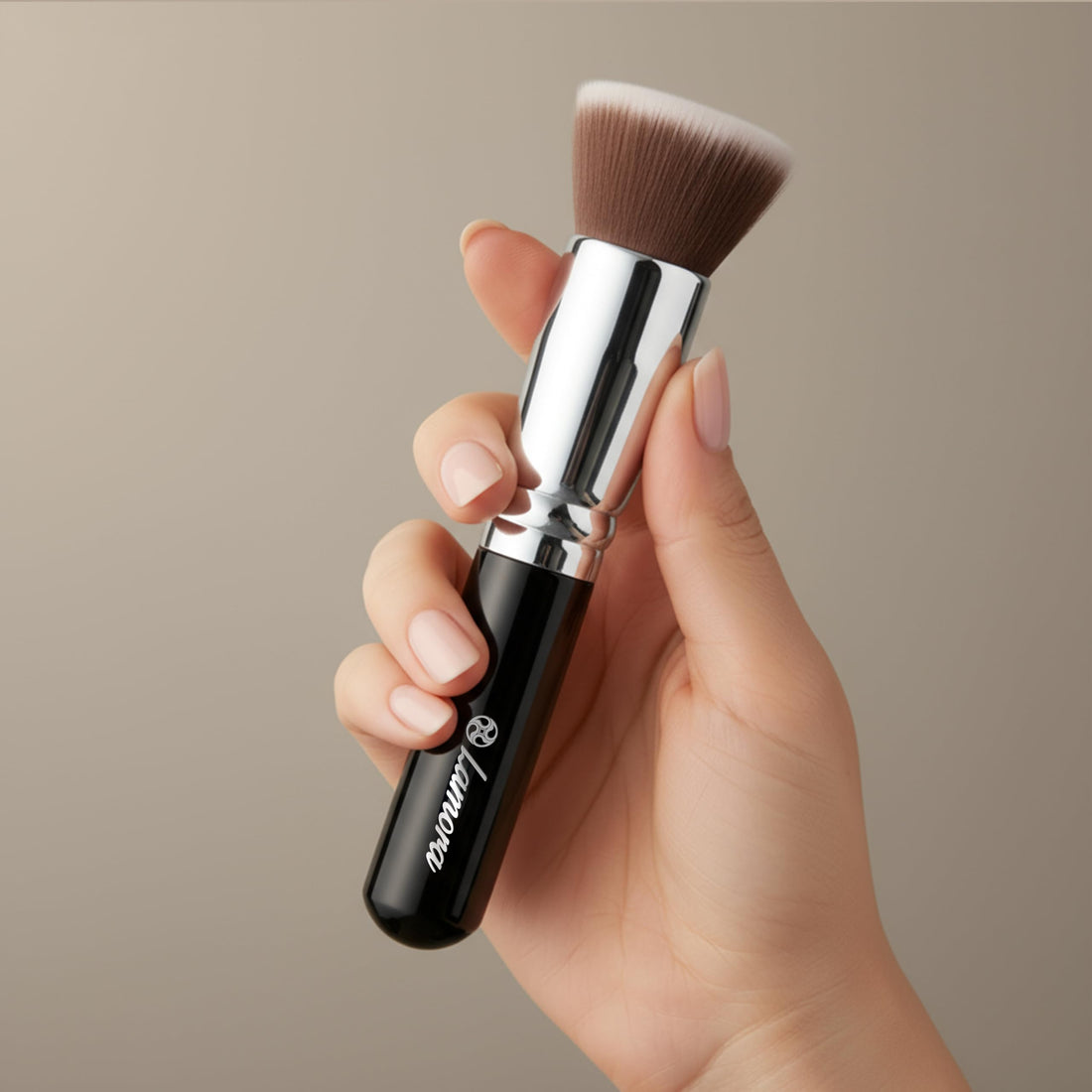 LAMORA Concealer Makeup Brush Under Eye - Angled Flat Top Kabuki Nose Contour Brush - Ideal for Concealing Blending Setting Buffing with Powder Liquid Cream Cosmetic - Small Makeup Foundation Brush Halalzen