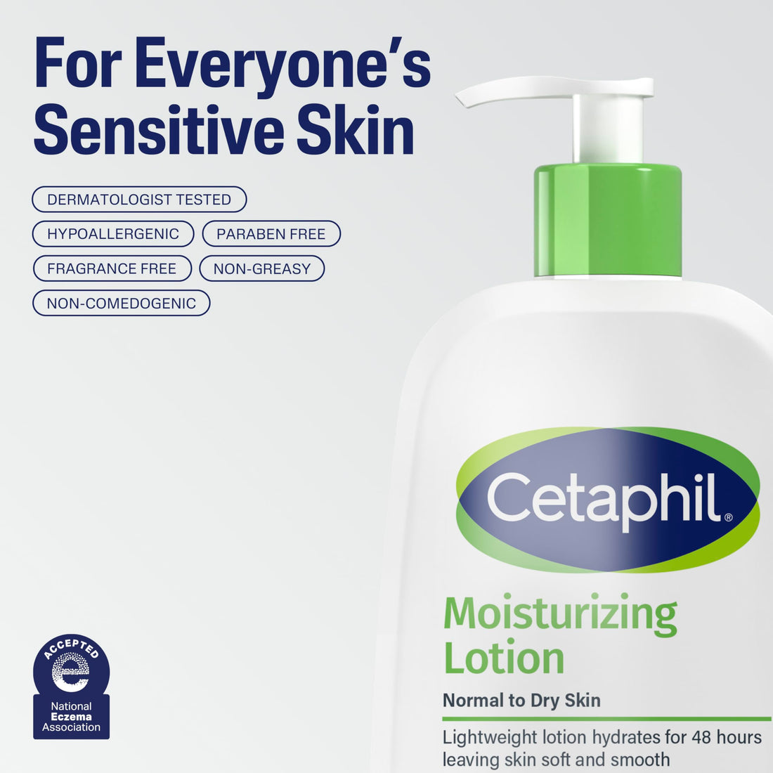 Cetaphil Face & Body Moisturizer, Hydrating Moisturizing Lotion for All Skin Types, Suitable for Sensitive Skin, NEW 20 oz, Fragrance Free, Hypoallergenic, Non-Comedogenic Halalzen