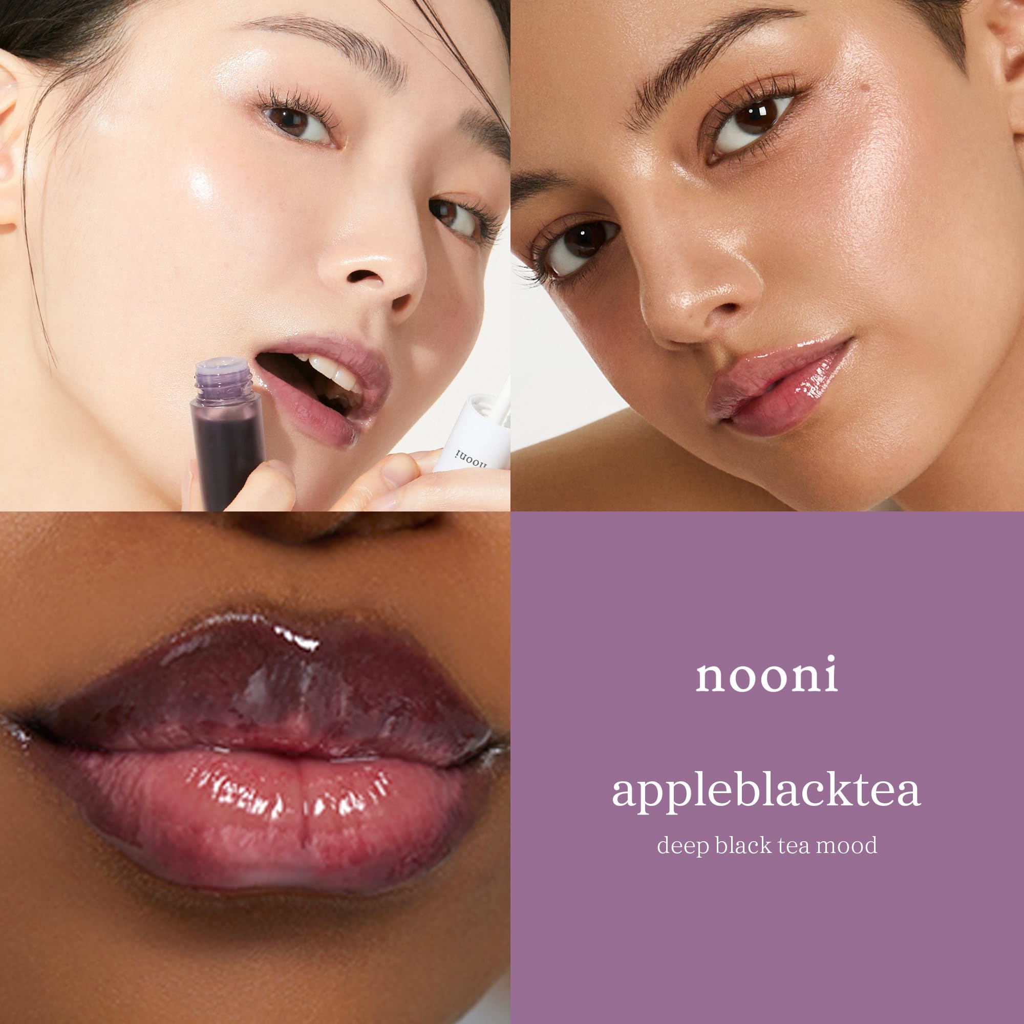 NOONI Korean Lip Oil - Applepeony | Long-Lasting, Moisturizing, Plumping, Revitalizing for Dry Lips, Waterproof, No Peel Off, Hydrating Lip Stain, Stocking Stuffers, Cute Stuff, 0.12 FL Oz Halalzen