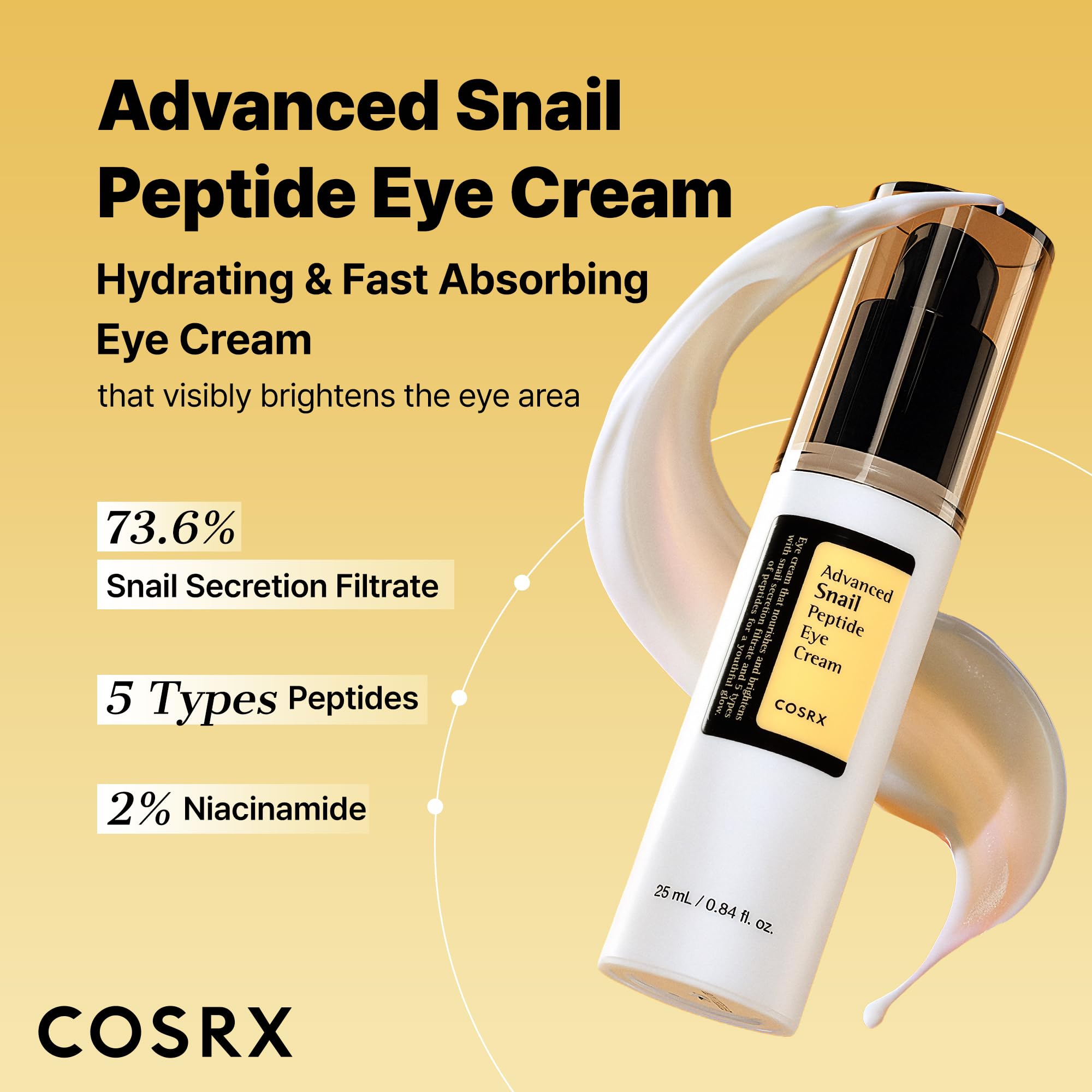 COSRX Advanced Snail 92 All in One Cream Korean Snail Mucin Face Cream & Gel Moisturiser for Dry Sensitive and Anti Aging Skin, Daily Soothing and Moisturising Cream, Korean Skincare 100g