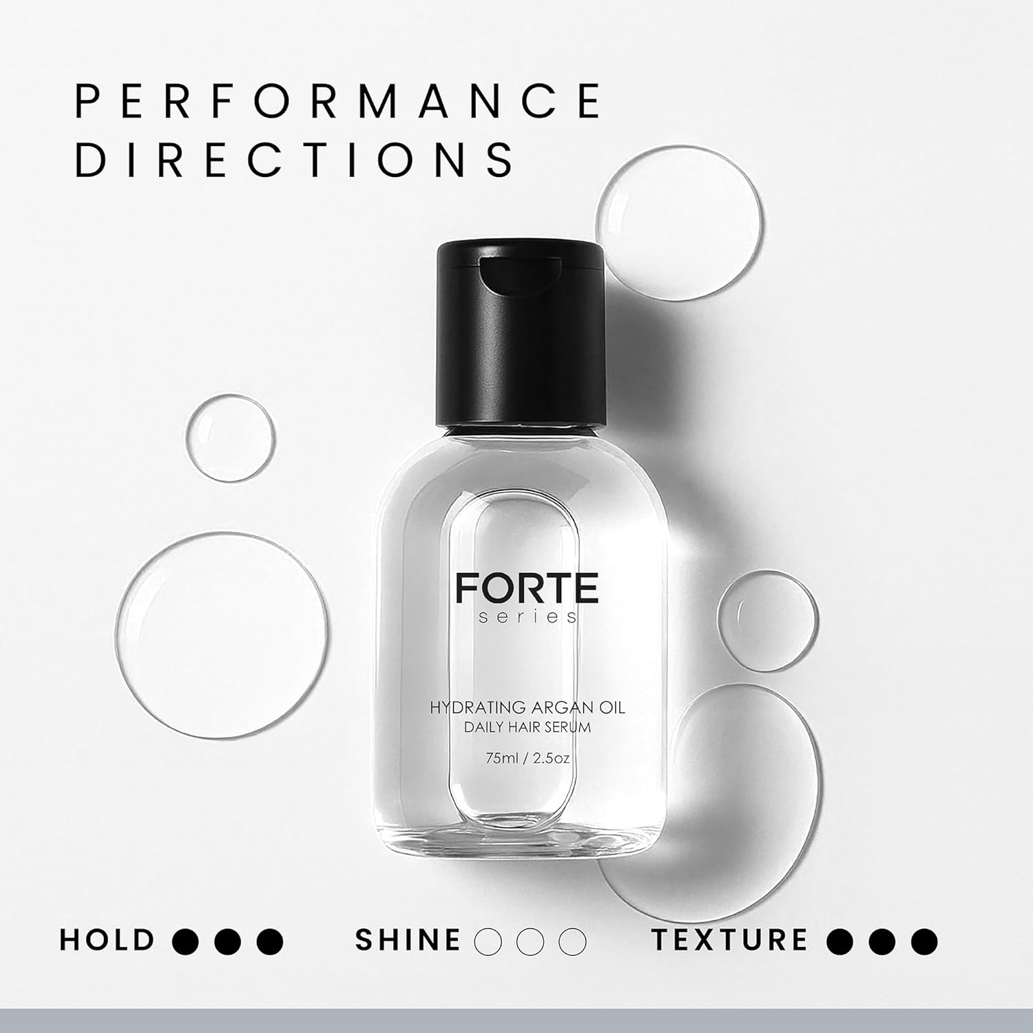 Alex Costa Hydrating Argan Oil Daily Hair Serum by Forte Series Sulfate Free Argan Hair Oil for Men Hair Serum for Dry Damaged Hair, for Styling Hair (75 ml / 2.5 oz) Halalzen