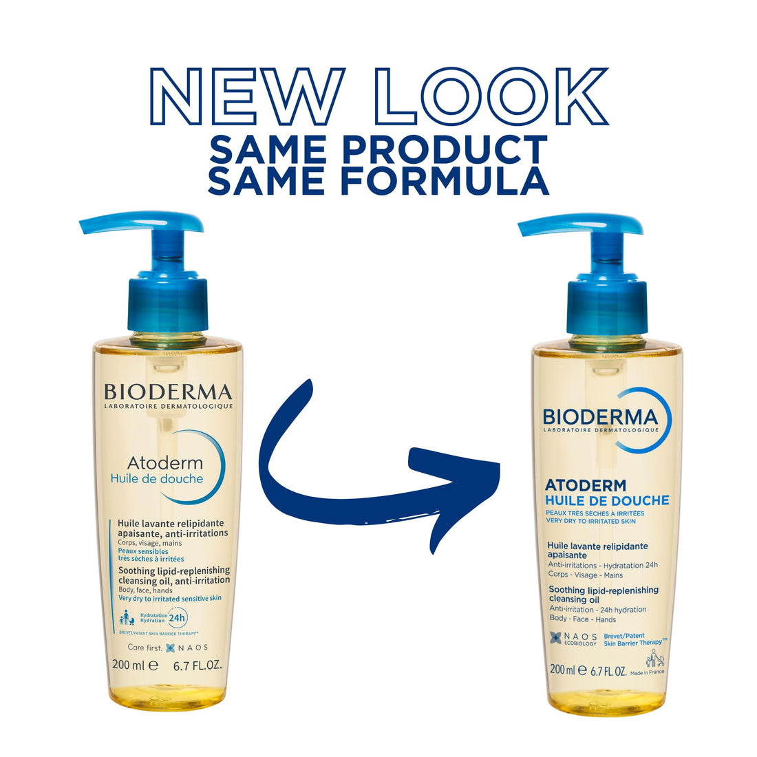 Bioderma Atoderm Shower Oil, Cleansing Oil For Face & Body, Nourishing Cleansing Oil For Dry to Atopic Sensitive Skin For Softer & Smooth Skin For Your Whole Family