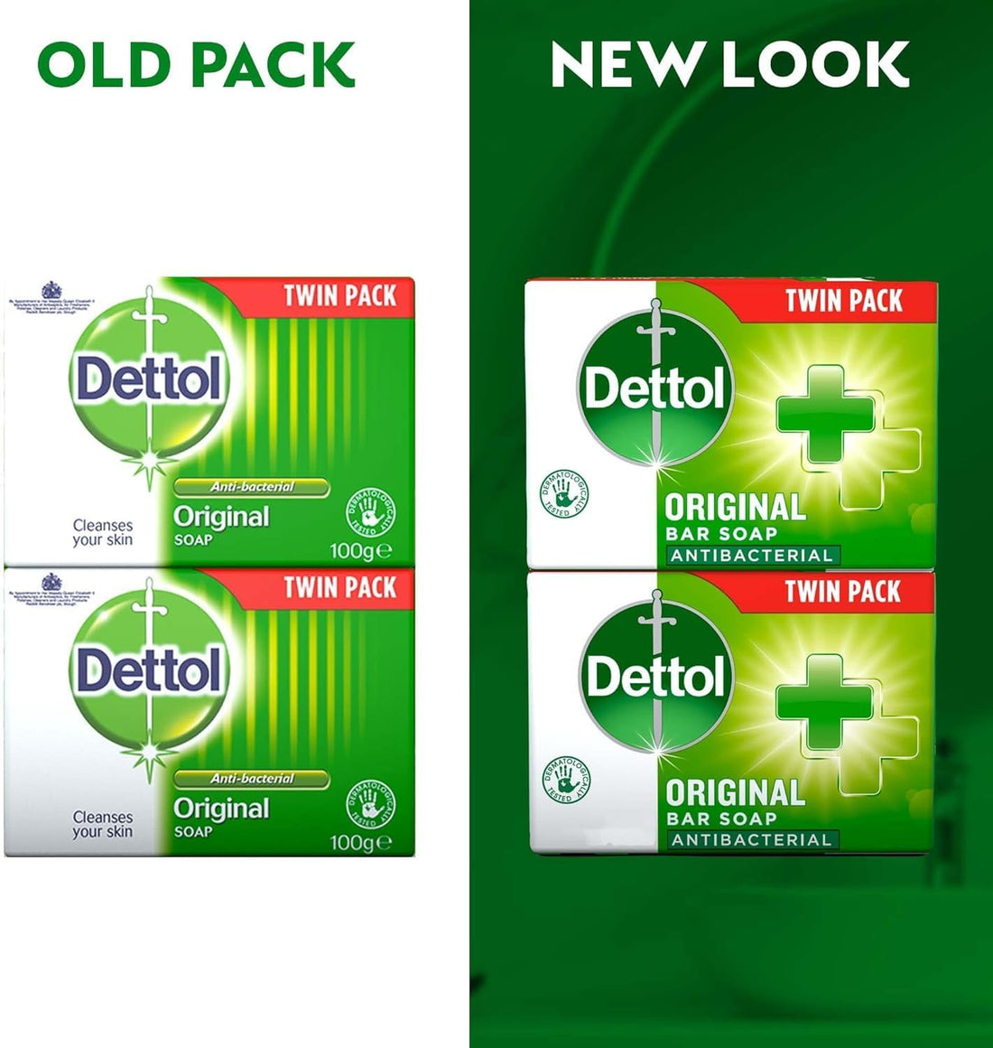 Original Anti-Bacterial Soap Bars 3x Family Twin Packs (6 x 100g) - Bundle Pack of Official Dettol Soap (Total 6 Bars) | Hand & Body Cleanser and Protector Halalzen
