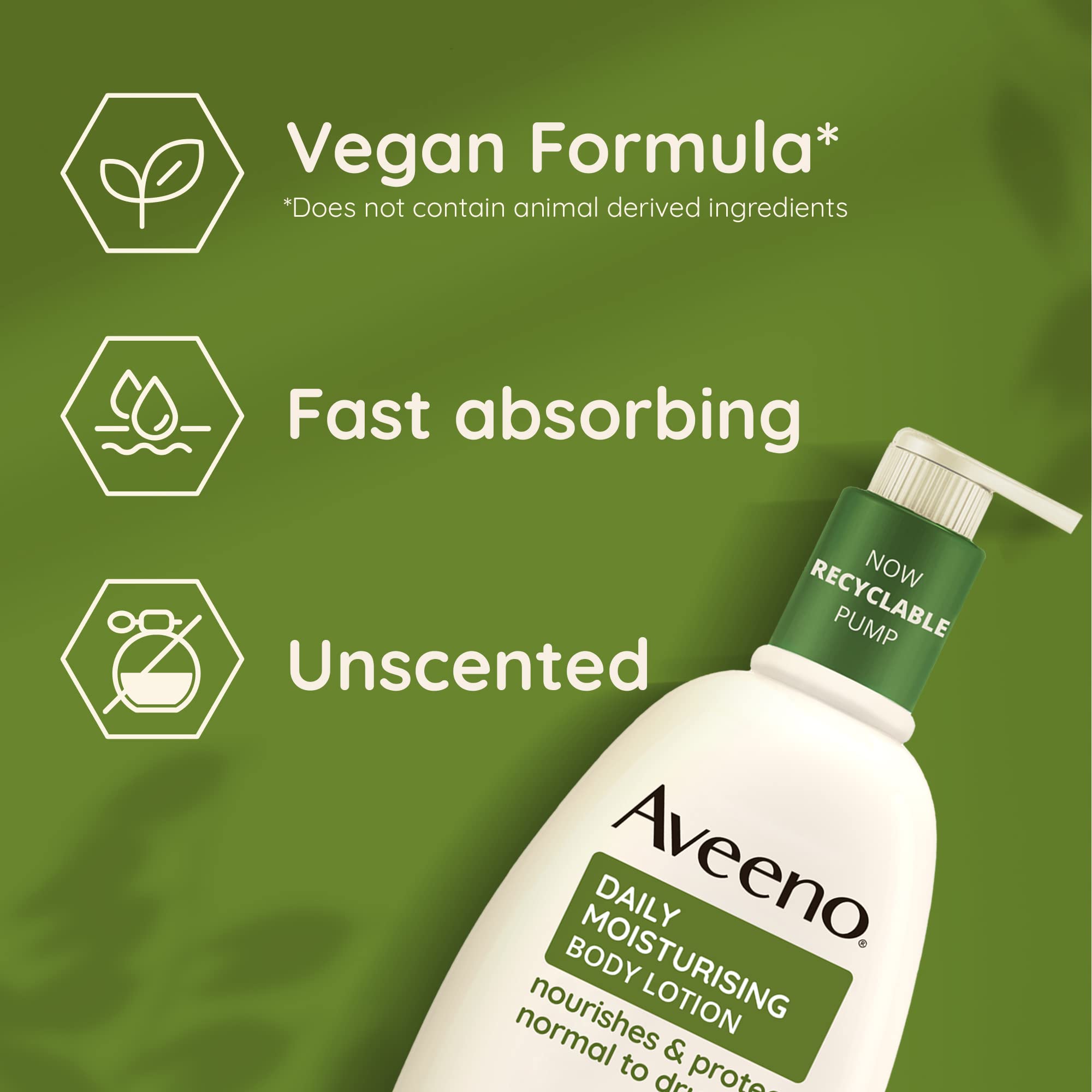 Aveeno Daily Moisturising Body Lotion 500 ml for Sensitive Skin, Enriched with Nourishing Oats, Provides Long-Lasting Hydration and Soothes Dry, Irritated Skin Effectively