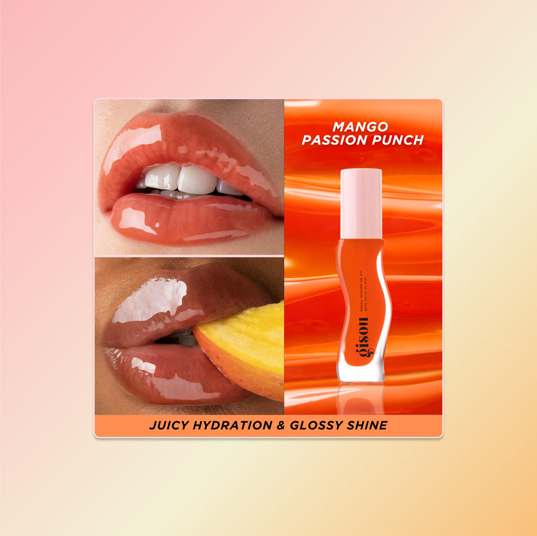 Gisou Honey Infused Lip Oil – Hydrating & Glossy Lip Oil with Jojoba Seed Oil, Non-Sticky Shine, Fresh Honey, 0.27 Fl Oz Halalzen