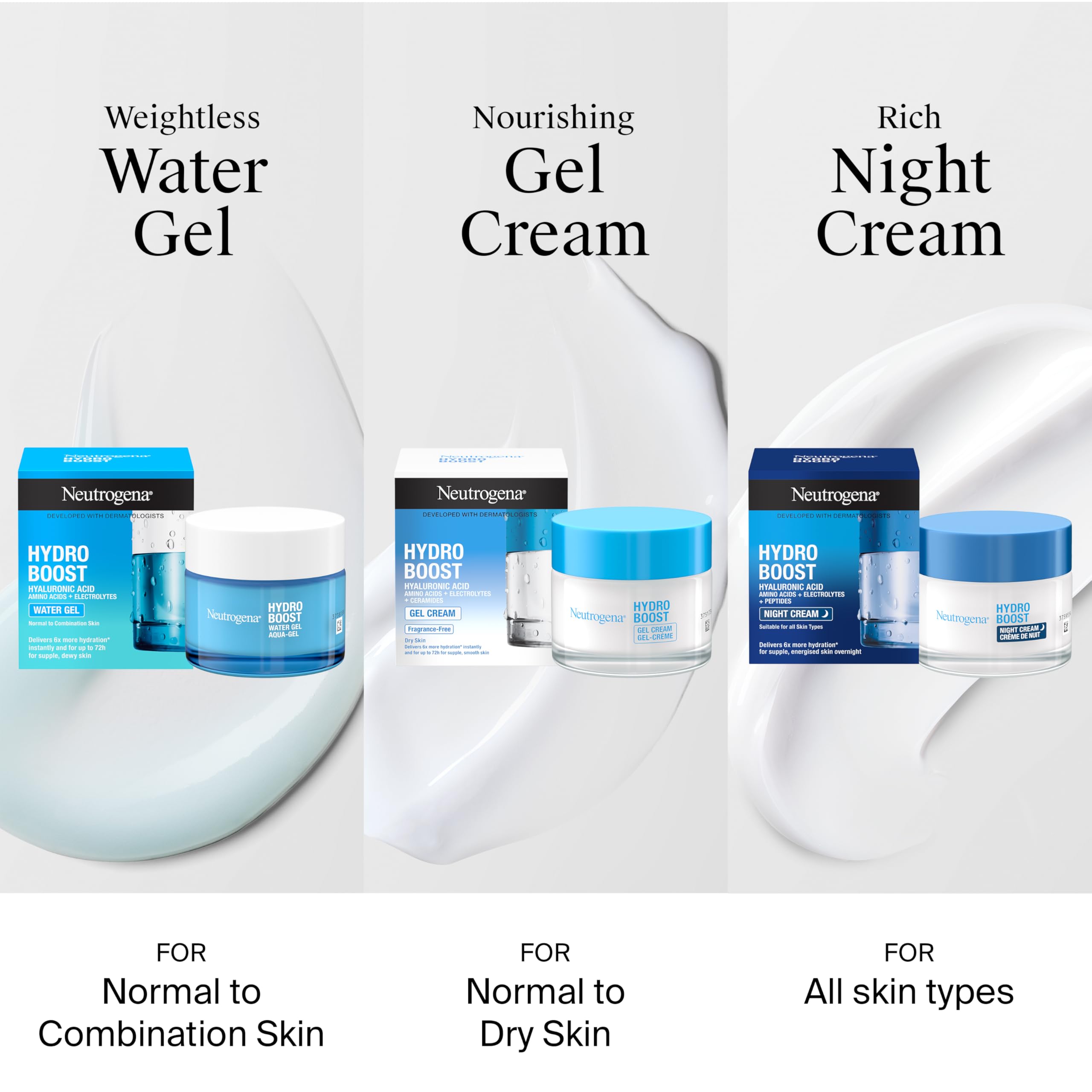 Neutrogena Hydro Boost Water Gel Facial Cleanser, with Hyaluronic Acid for Dry or Dehydrated Skin 200ml