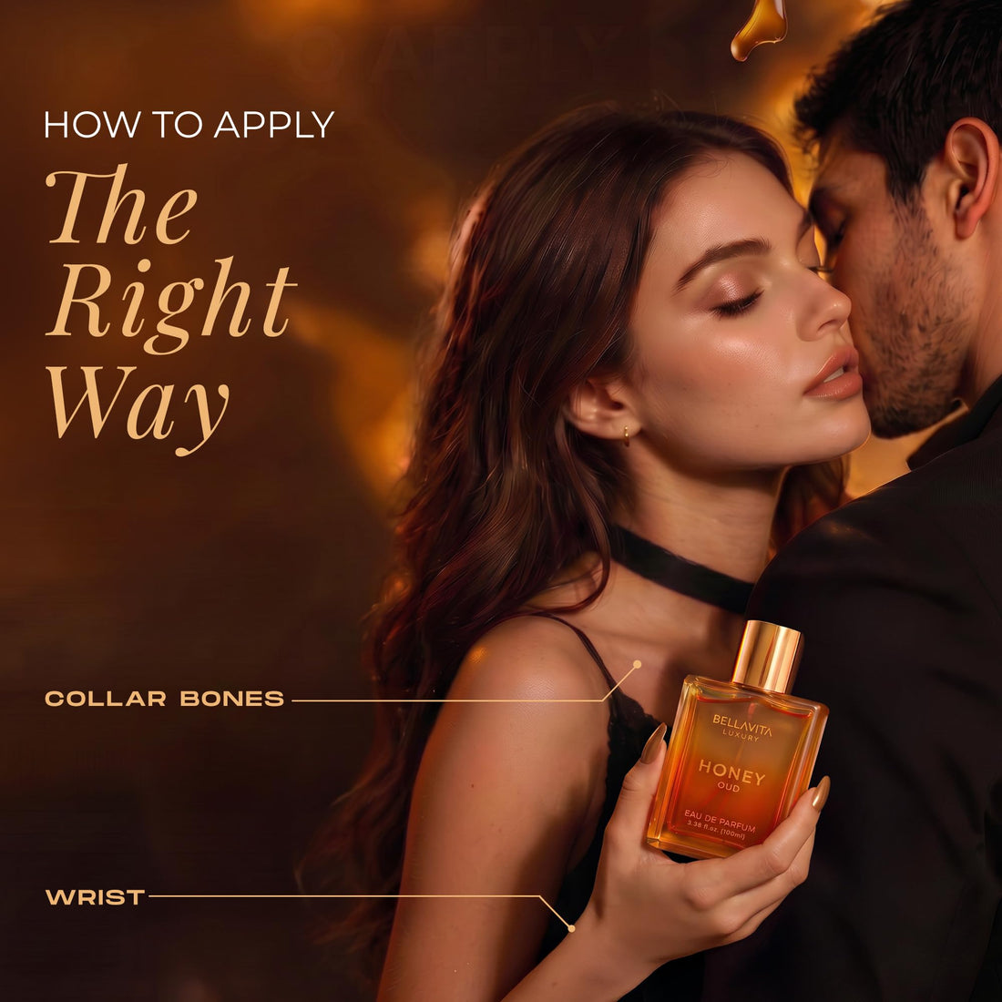 Bellavita Luxury DATE Eau de Parfum | 100 ml (3.4 fl.oz.) | Perfume for Women | Floral, Pink Pepper, Jasmine, and Moss Notes | Long Lasting Fragrance | Mother's Day Present