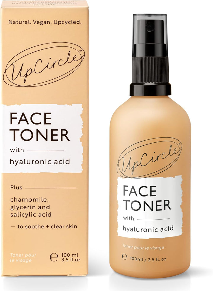 UpCircle Face Toner with Hyaluronic Acid + Salicylic Acid 100ml - for Balancing, Plumping + Soothing - Mandarin Fruit Water, Chamomile Extract + Glycerin - Natural, Vegan + Cruelty-Free Halalzen
