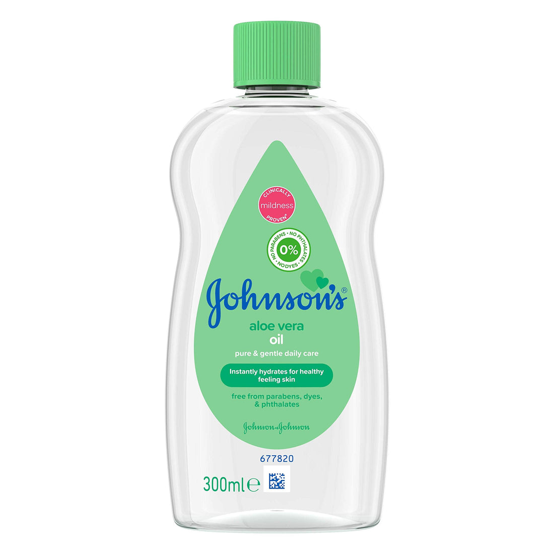 Johnson's Aloe Vera Baby Oil 300ml – Leaves Skin Soft and Smooth – Ideal for Delicate Skin Halalzen