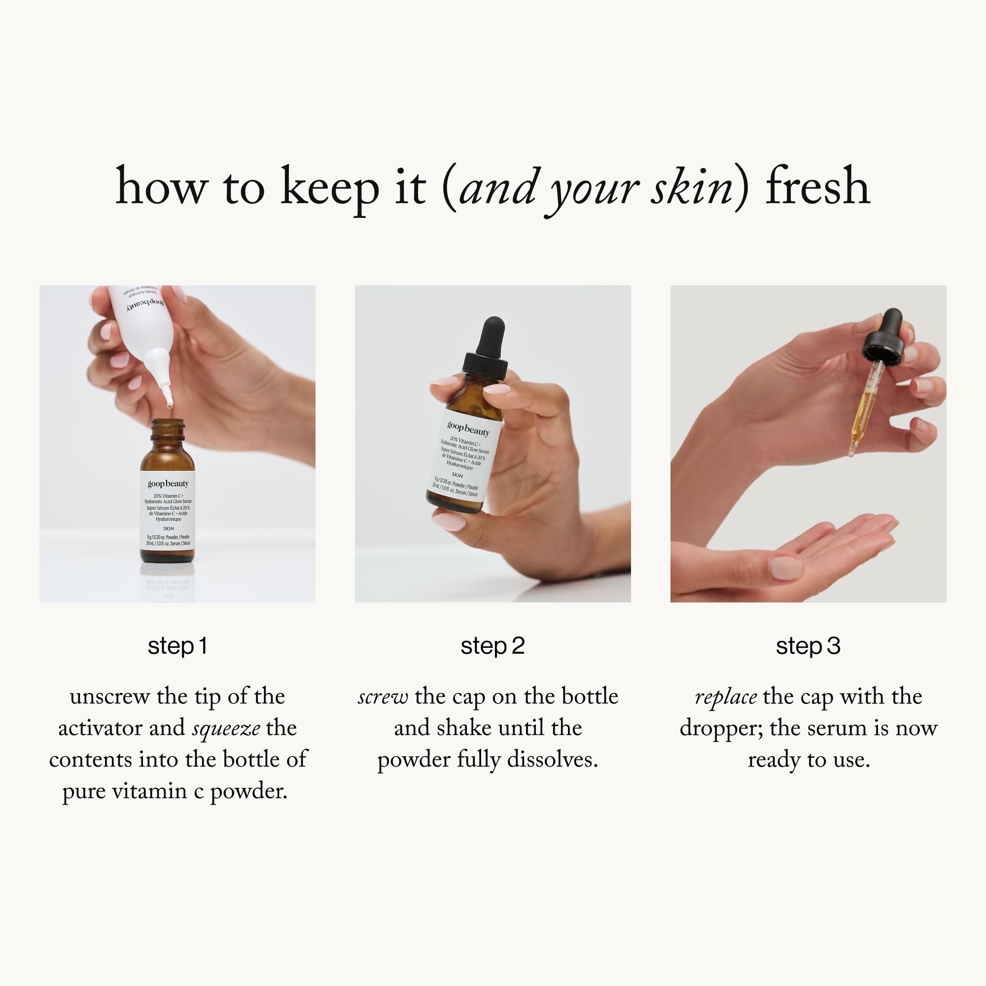 goop Beauty Peptide Serum | Reduces Fine Lines & Wrinkles | Peptides, Ceramides, & Niacinamide | Anti Aging Serum to Improve Firmness & Elasticity | Paraben Free | 1 fl oz Halalzen