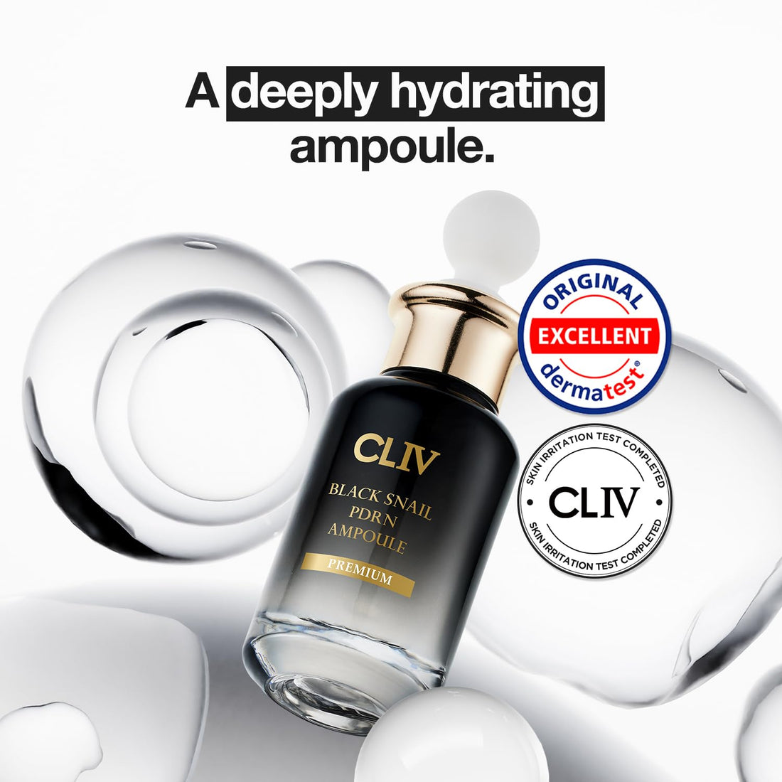CLIV Multi Hyaluronic Hydrating Ampoule | 85% Hyaluronic Acid, 8-Layer Hydration, Ceramides & Panthenol for Deep Moisture Care | Korean Skincare Nourishing Serum | 1.01 Fl Oz (Pack of 1) Halalzen