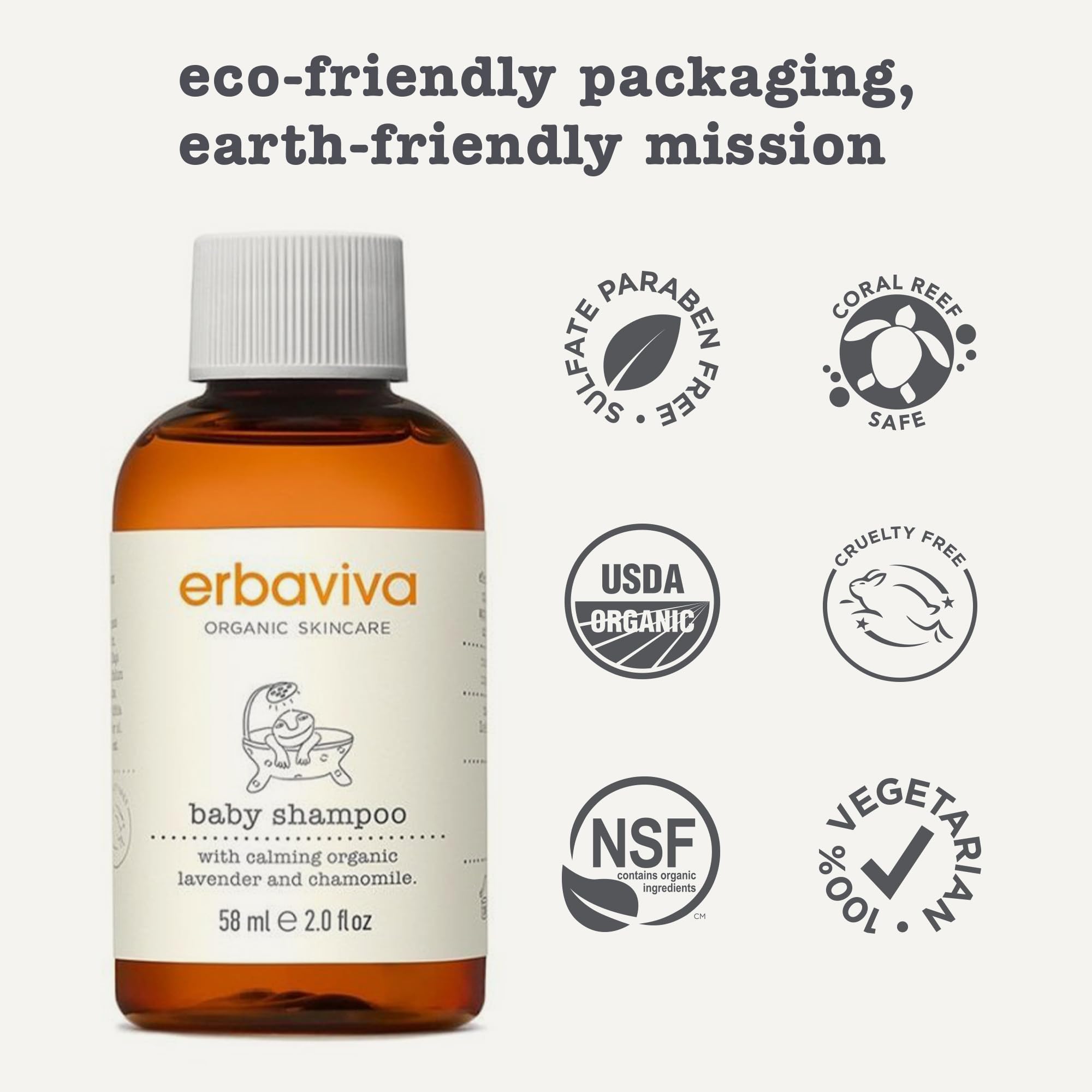erbaviva Baby Shampoo, 16 Fl Oz Halalzen