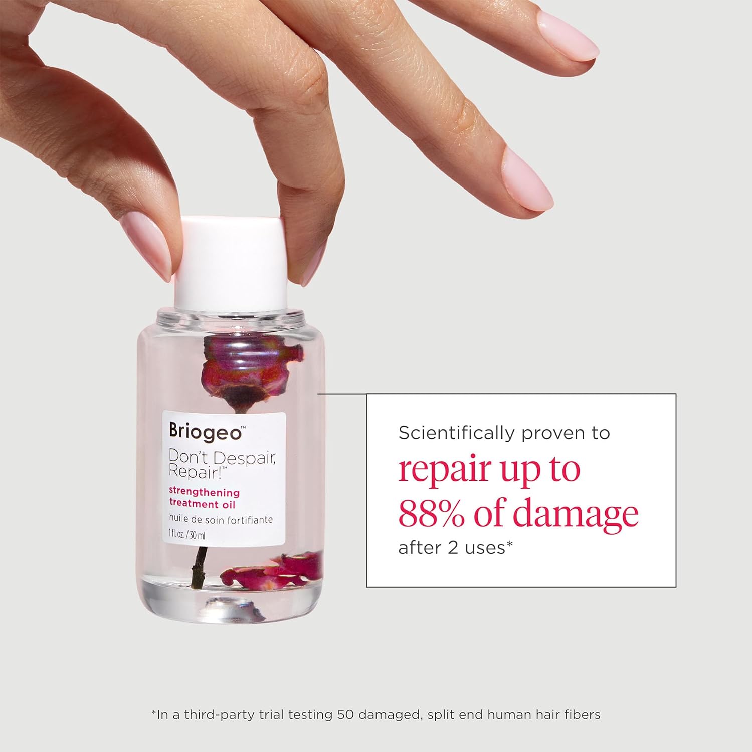 Briogeo Don’t Despair Repair! Strengthening Treatment Oil, Hair Oil Treatment for Dry, Damaged Hair, No Harsh Sulfates, Silicones or Parabens - 30 ml